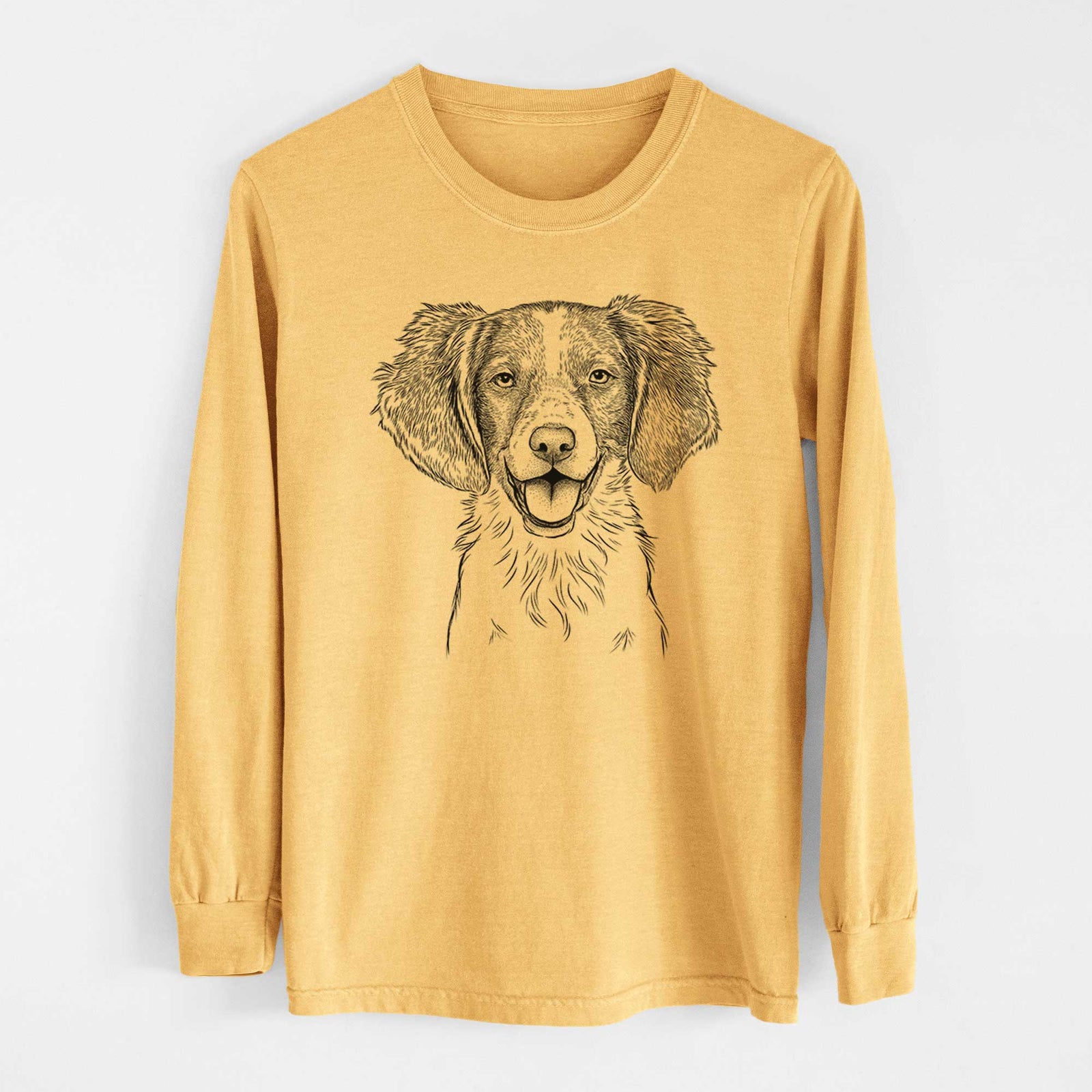 Bare Happy Holly the Brittany Spaniel - Heavyweight 100% Cotton Long Sleeve