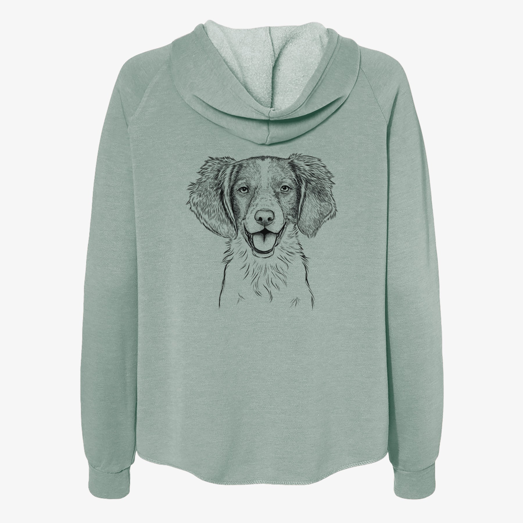 Happy Holly the Brittany Spaniel - Women's Cali Wave Zip-Up Sweatshirt