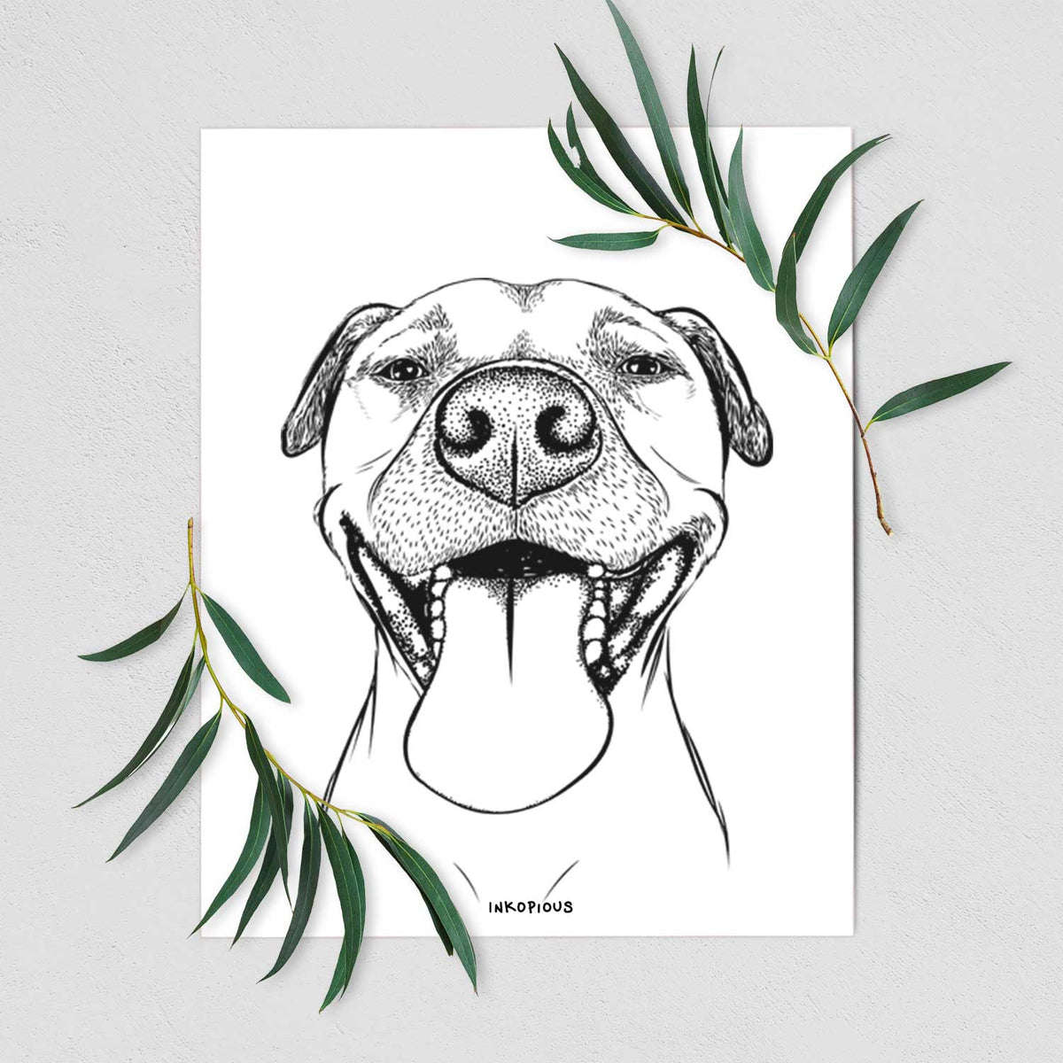 Happy Jack the Mixed Breed Art Print