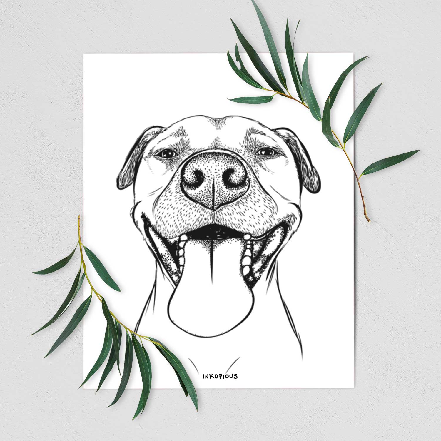 Happy Jack the Mixed Breed Art Print