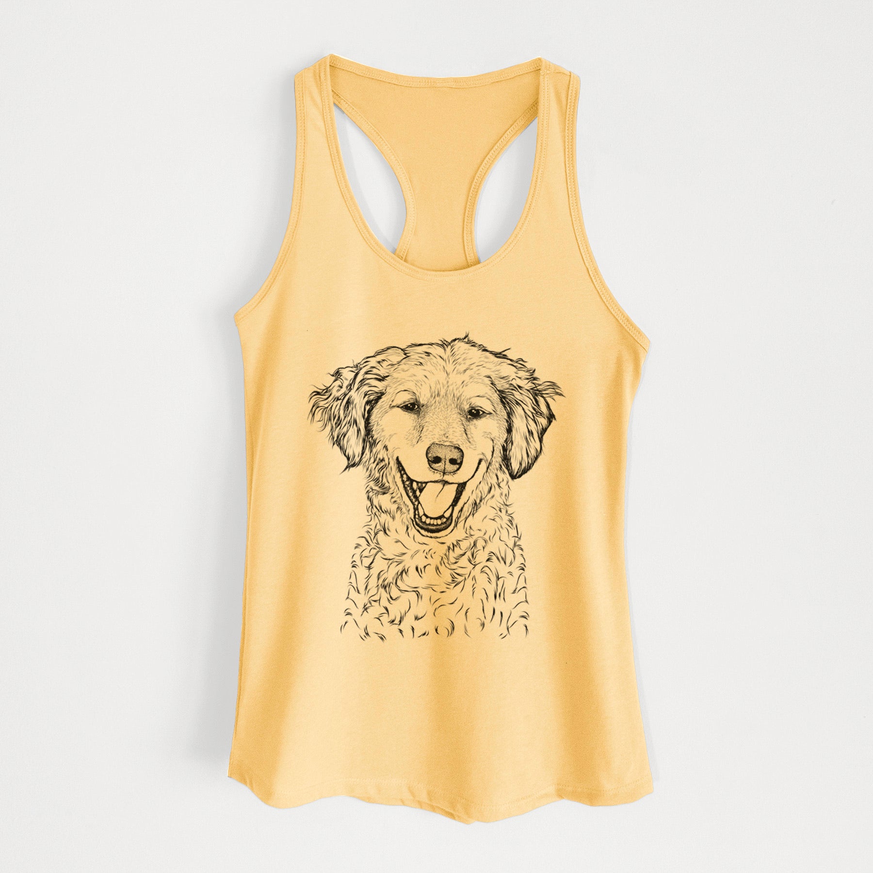 Happy Otis the Miniature Goldendoodle - Women's Racerback Tanktop