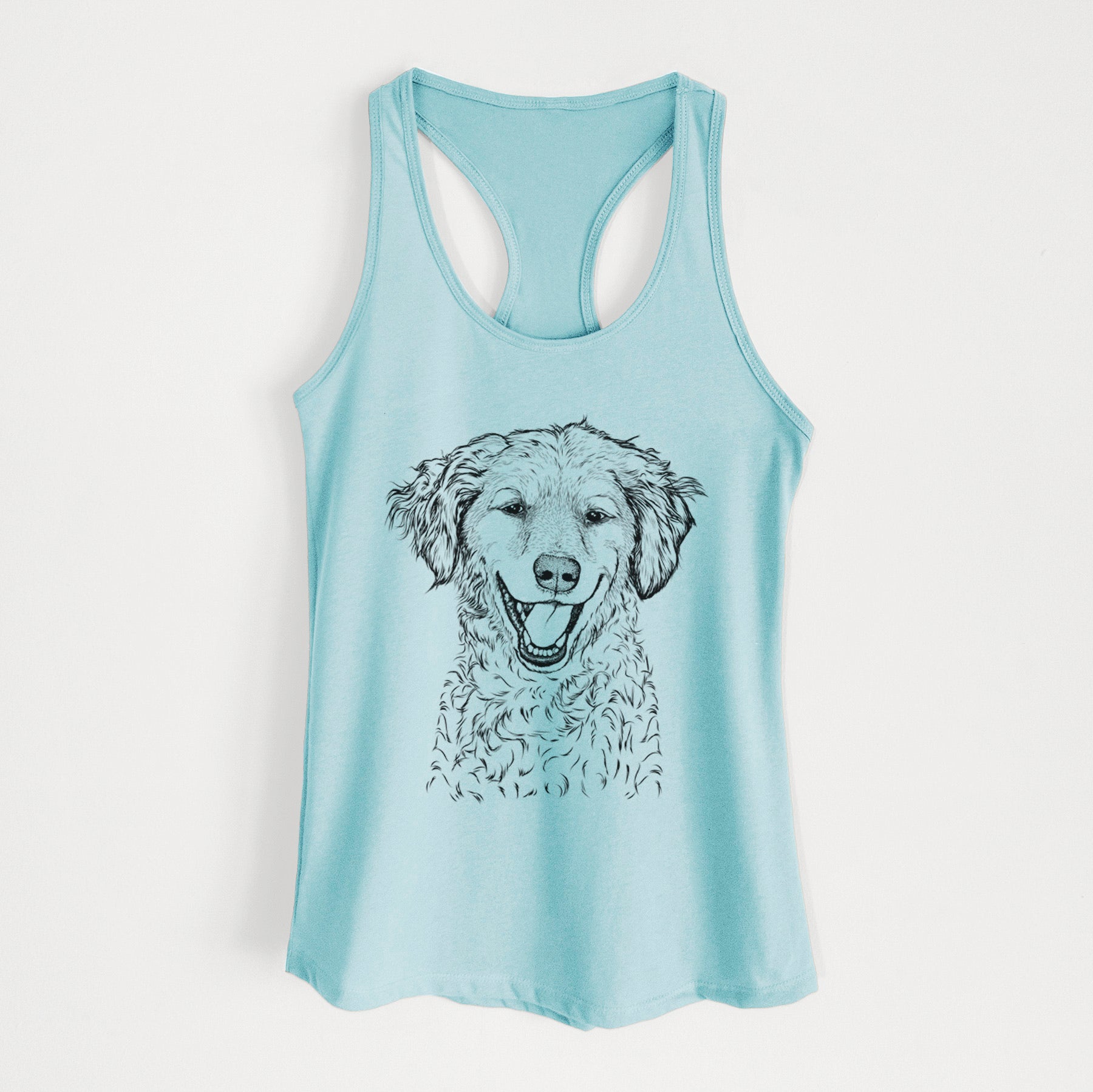 Happy Otis the Miniature Goldendoodle - Women's Racerback Tanktop