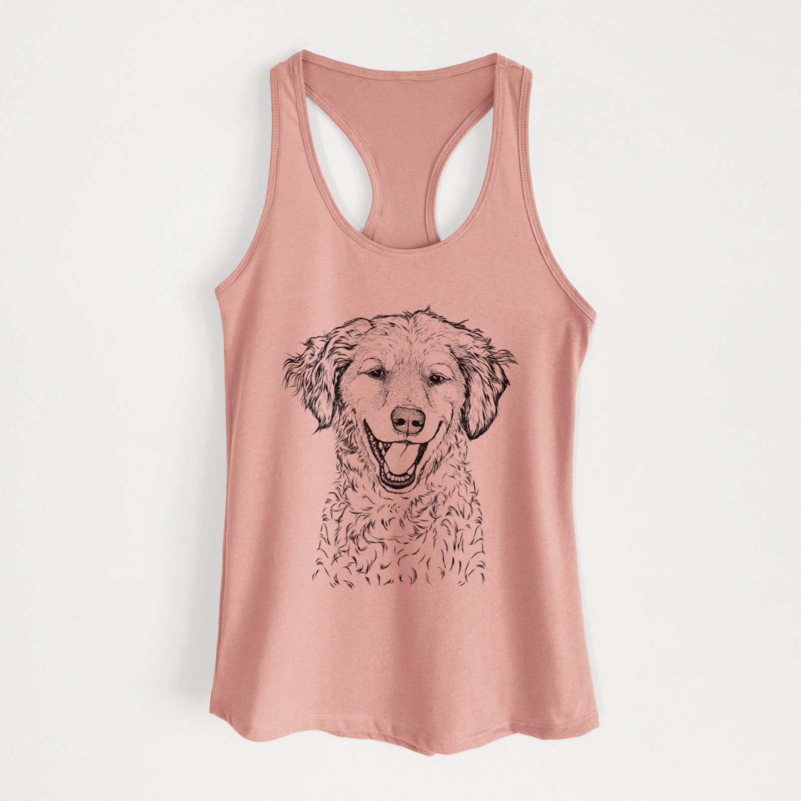 Happy Otis the Miniature Goldendoodle - Women's Racerback Tanktop