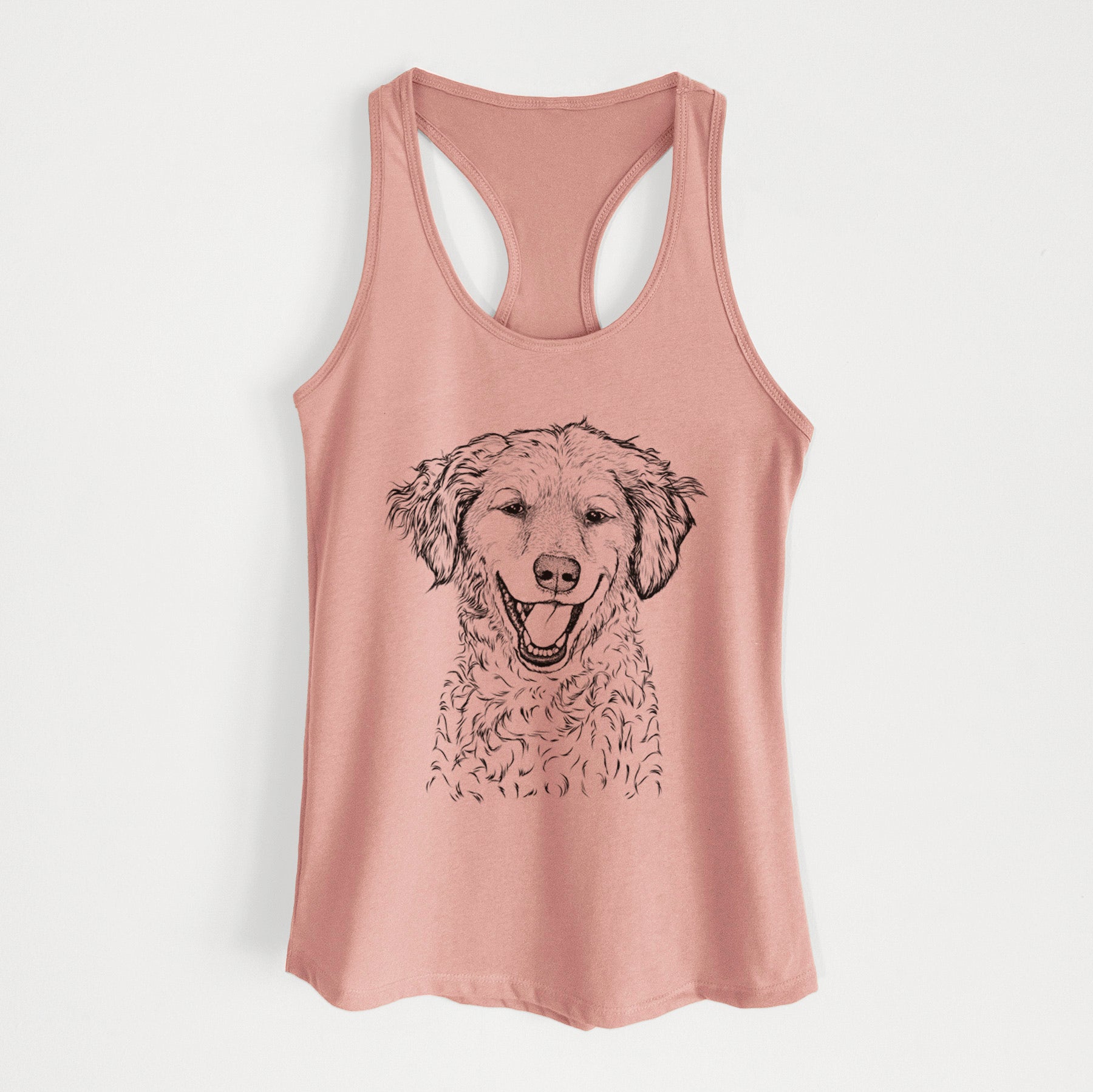 Happy Otis the Miniature Goldendoodle - Women's Racerback Tanktop