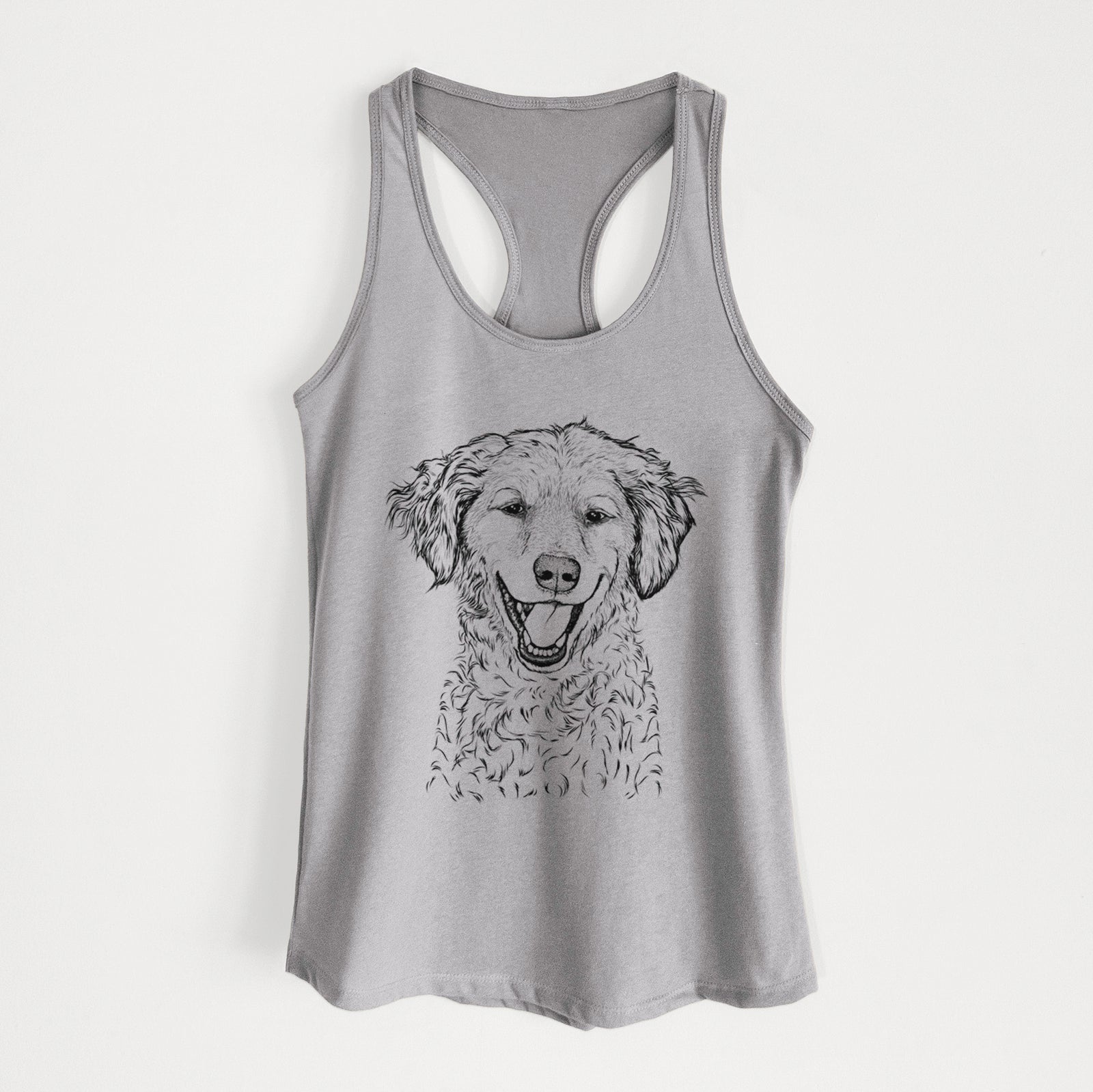 Happy Otis the Miniature Goldendoodle - Women's Racerback Tanktop