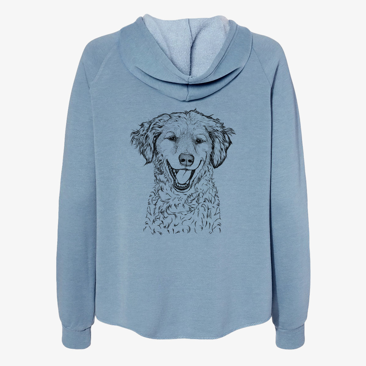 Happy Otis the Miniature Goldendoodle - Women's Cali Wave Zip-Up Sweatshirt