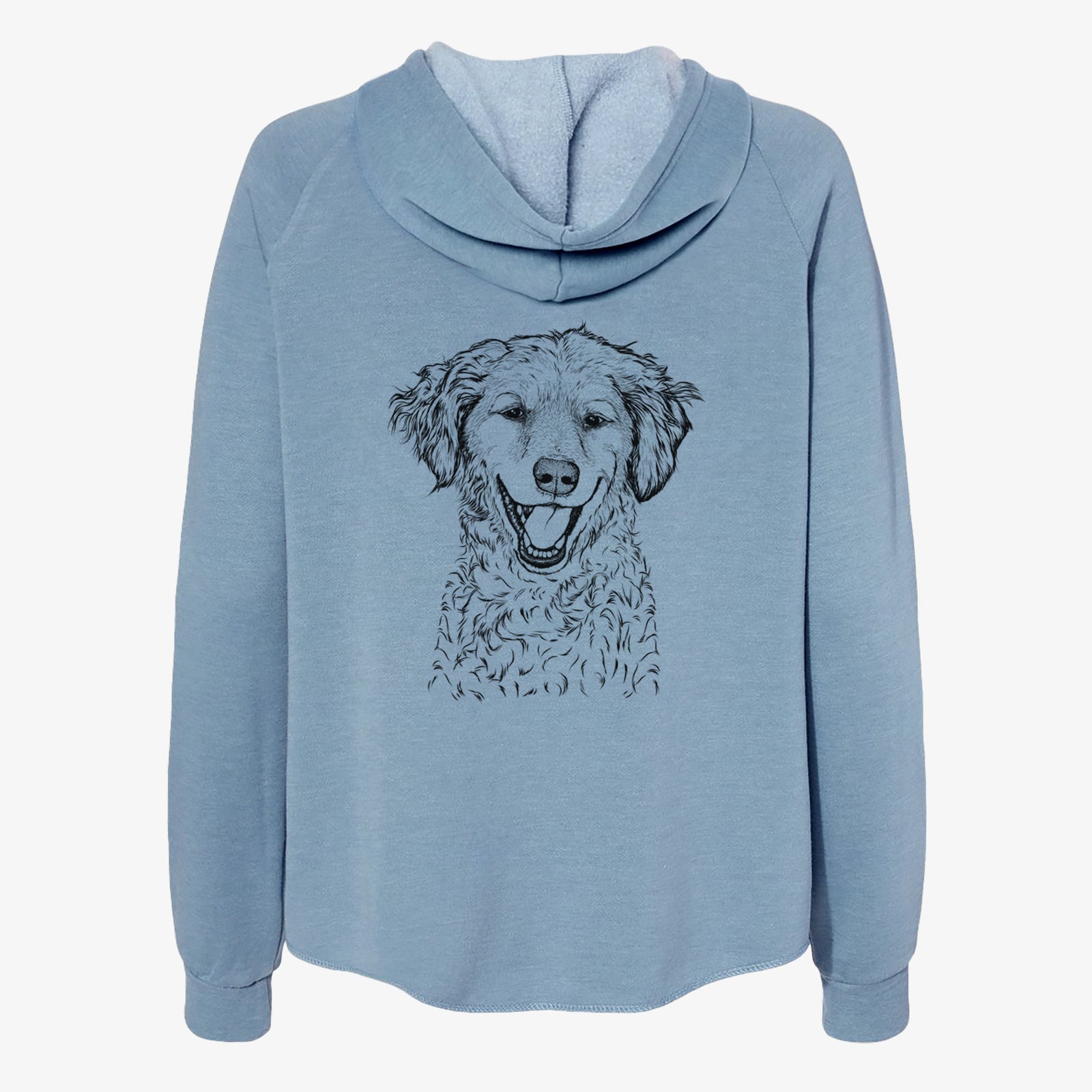 Happy Otis the Miniature Goldendoodle - Women's Cali Wave Zip-Up Sweatshirt