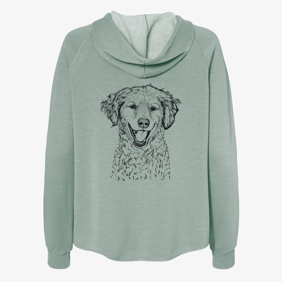Happy Otis the Miniature Goldendoodle - Women's Cali Wave Zip-Up Sweatshirt