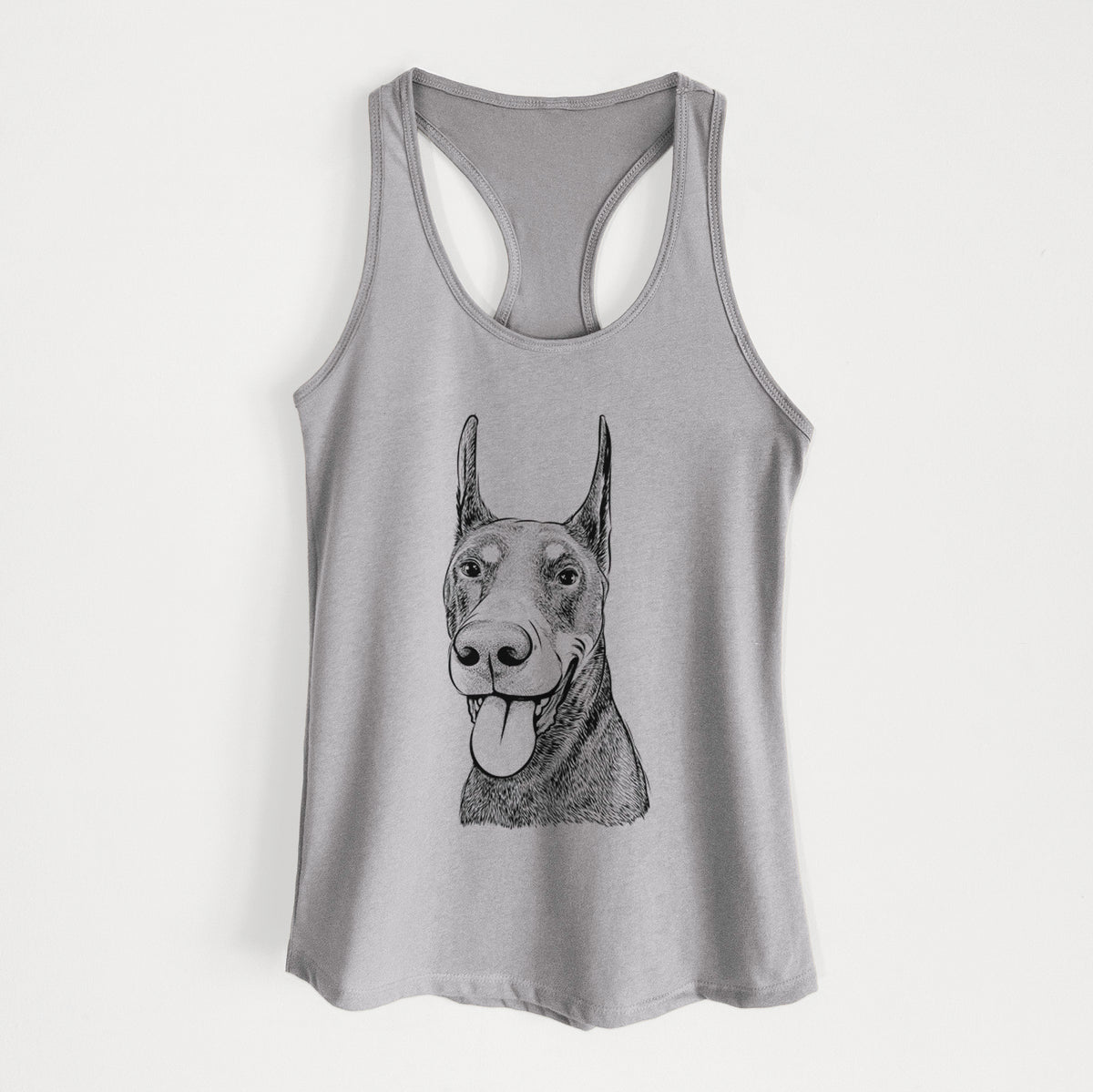 Happy Sunny the Doberman Pinscher - Women&#39;s Racerback Tanktop