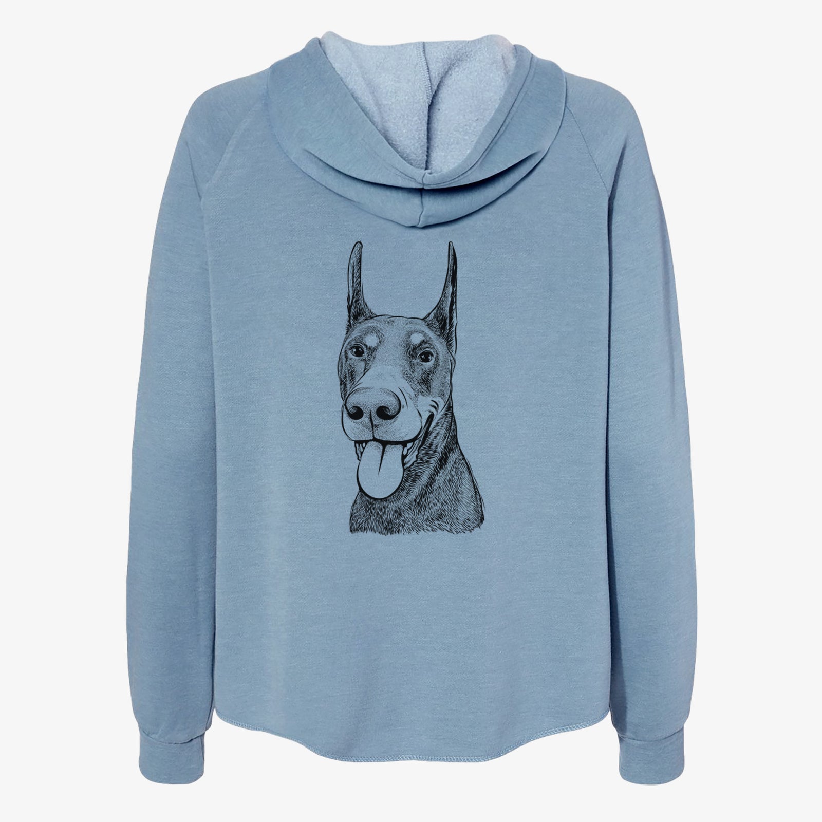 Happy Sunny the Doberman Pinscher - Women's Cali Wave Zip-Up Sweatshirt