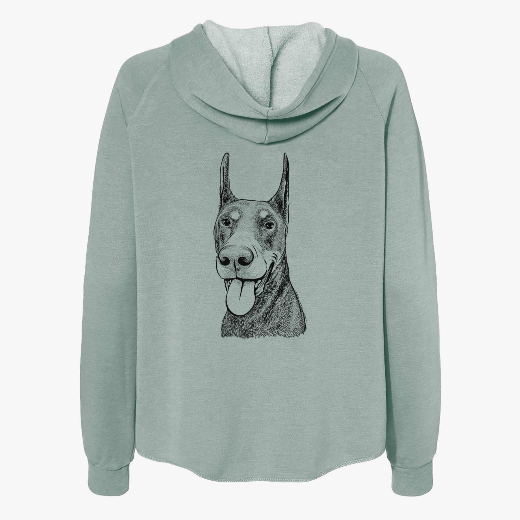 Happy Sunny the Doberman Pinscher - Women's Cali Wave Zip-Up Sweatshirt