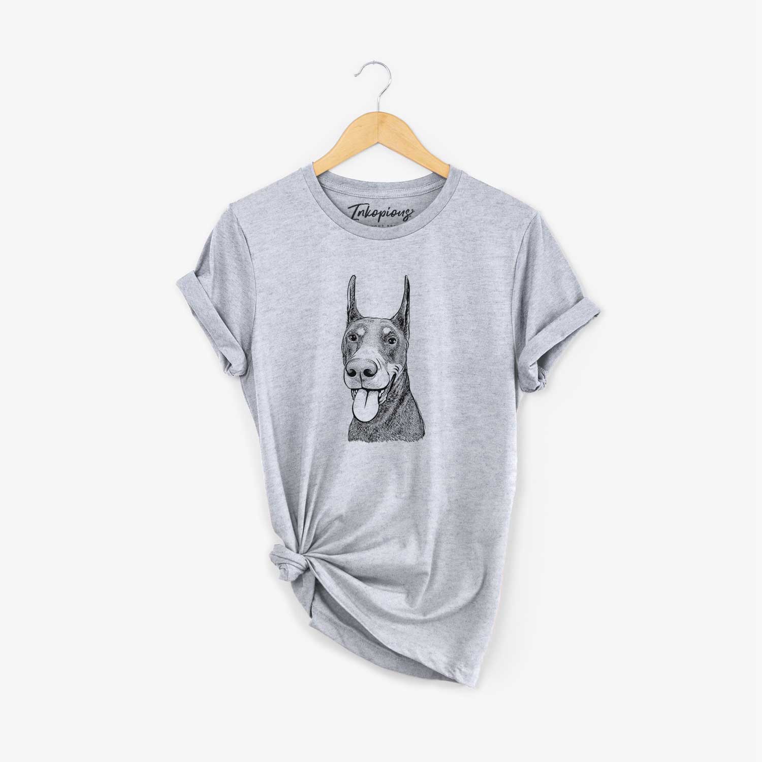 Bare Happy Sunny the Doberman Pinscher - Unisex Crewneck