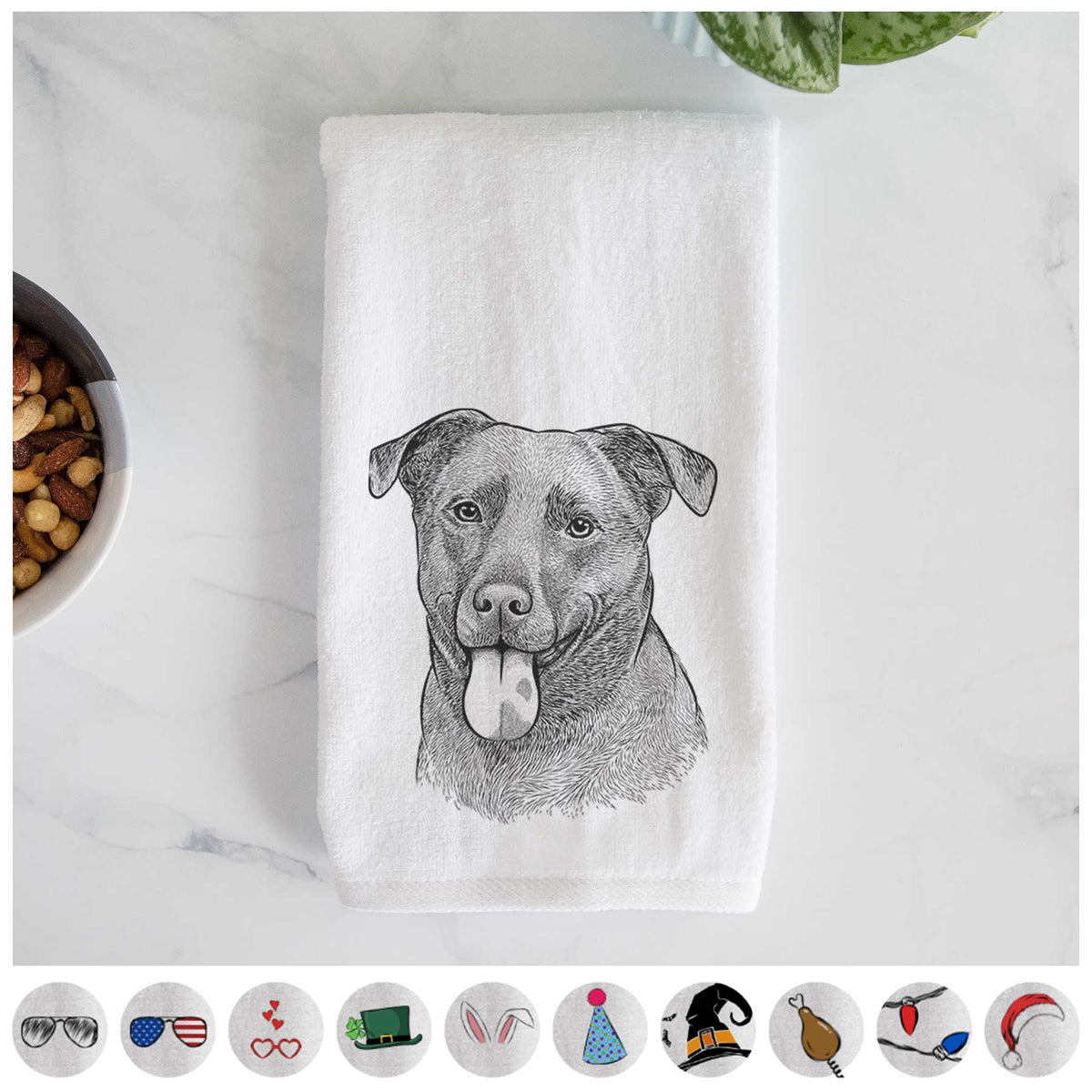 Harbor the Mixed Breed Decorative Hand Towel