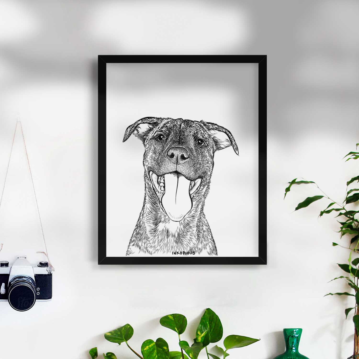 Harley the Pitbull Mix Art Print