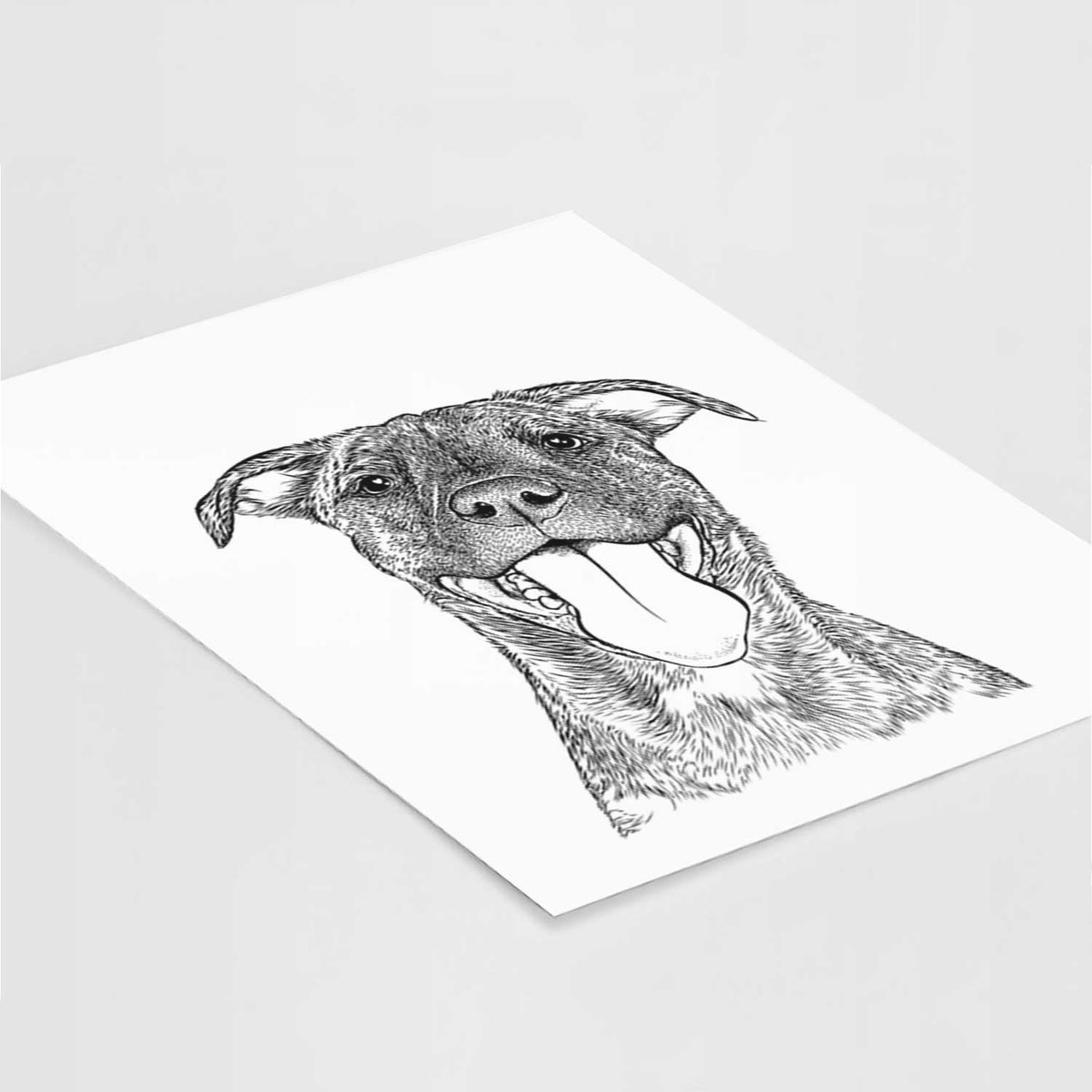 Harley the Pitbull Mix Art Print