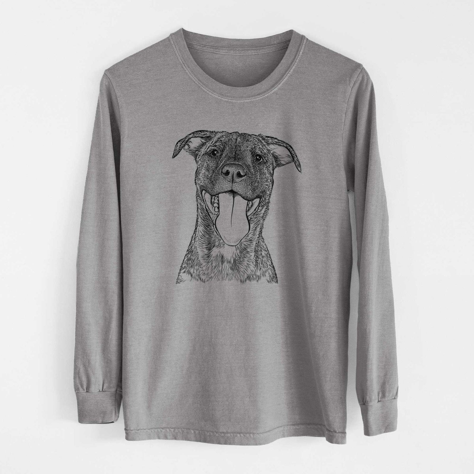 Bare Harley the Pitbull Mix - Heavyweight 100% Cotton Long Sleeve
