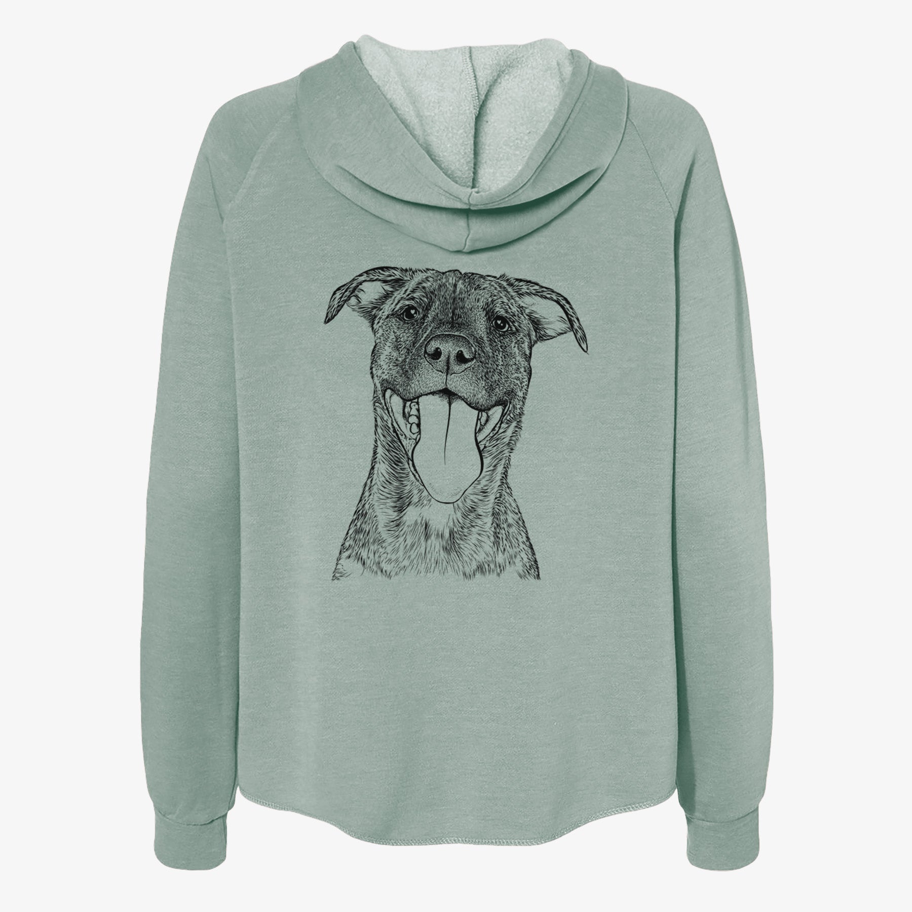 Harley the Pitbull Mix - Women's Cali Wave Zip-Up Sweatshirt