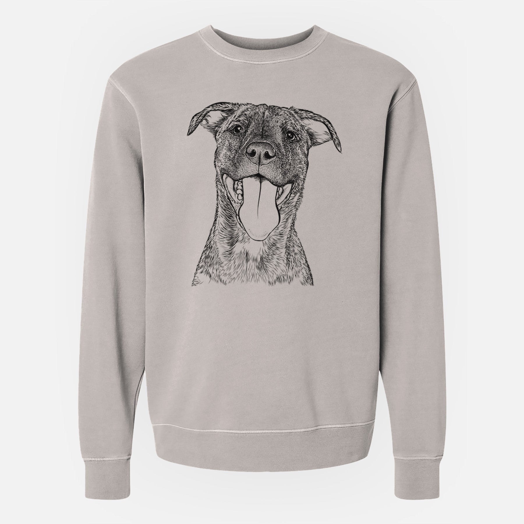 Bare Harley the Pitbull Mix - Unisex Pigment Dyed Crew Sweatshirt