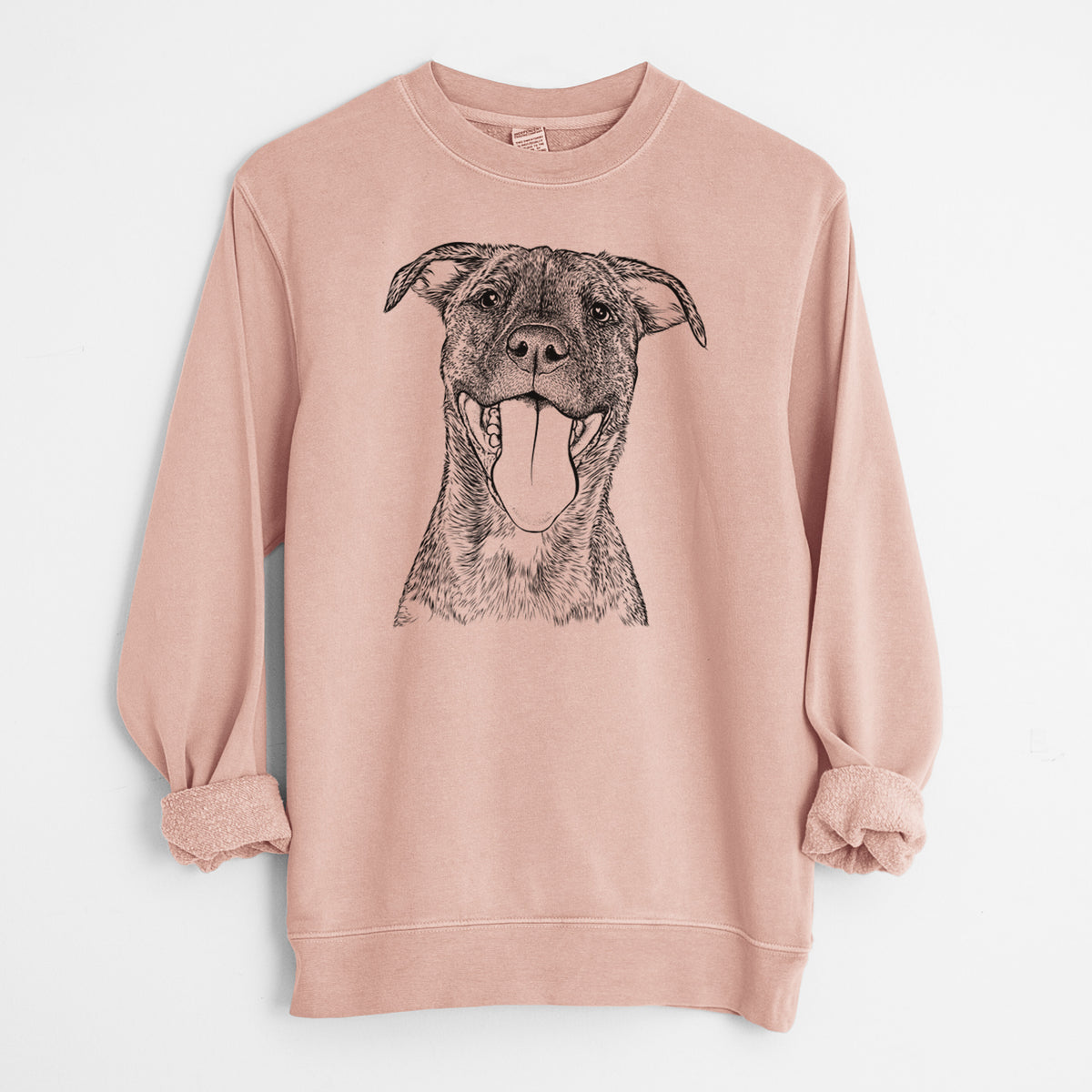 Bare Harley the Pitbull Mix - Unisex Pigment Dyed Crew Sweatshirt