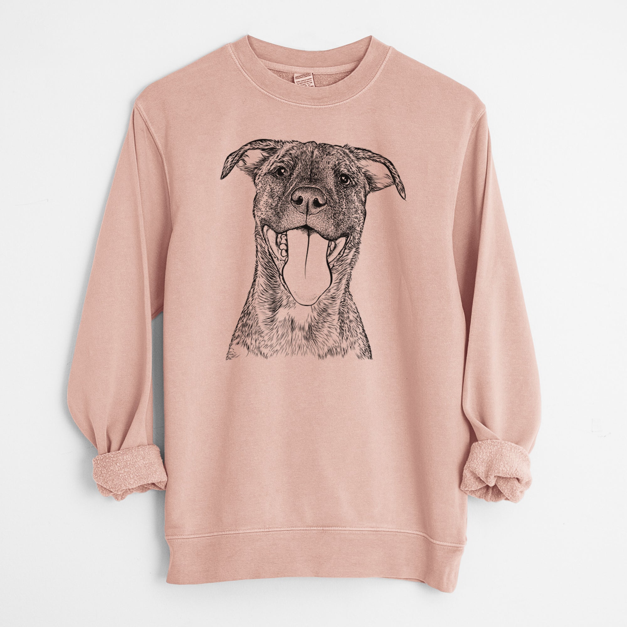 Bare Harley the Pitbull Mix - Unisex Pigment Dyed Crew Sweatshirt