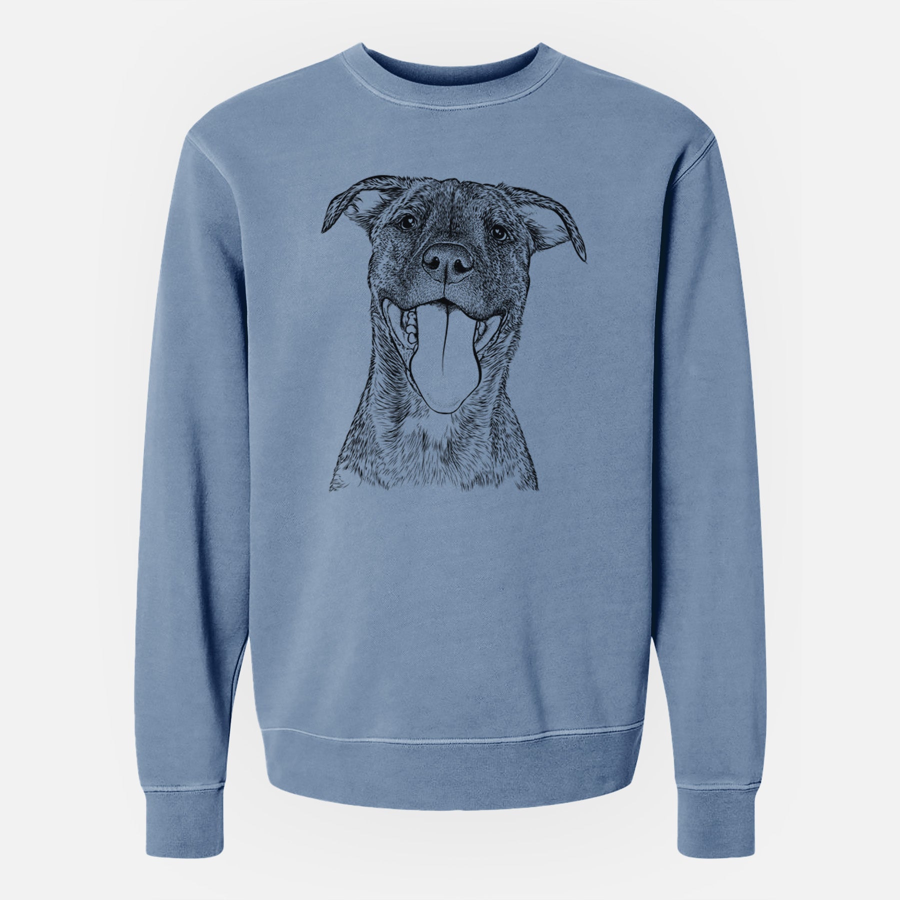 Bare Harley the Pitbull Mix - Unisex Pigment Dyed Crew Sweatshirt