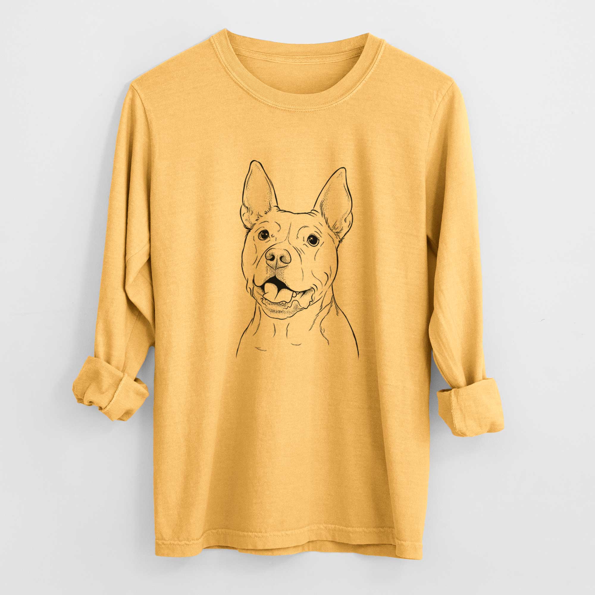 Bare Harley the Pitbull - Heavyweight 100% Cotton Long Sleeve