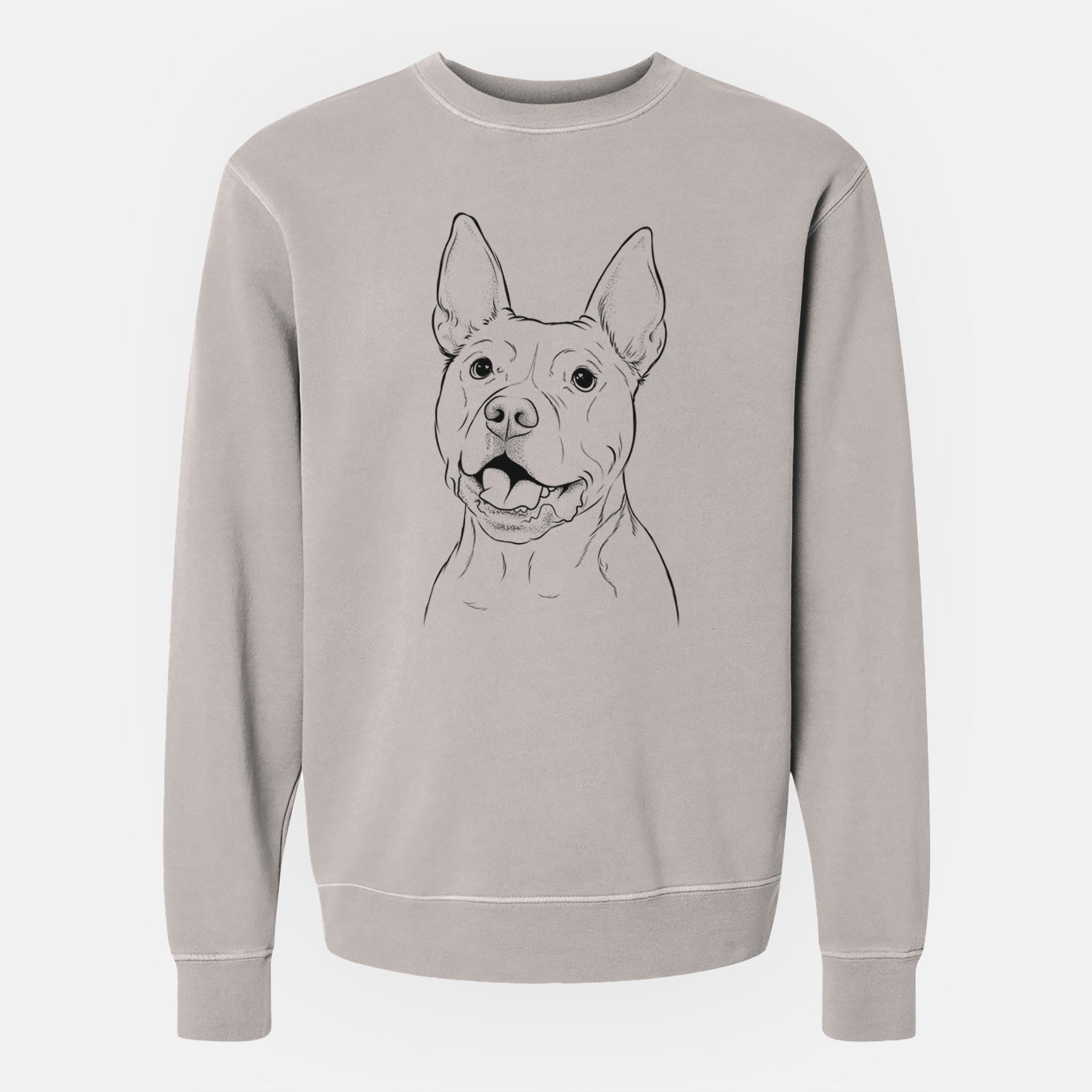 Bare Harley the Pitbull - Unisex Pigment Dyed Crew Sweatshirt