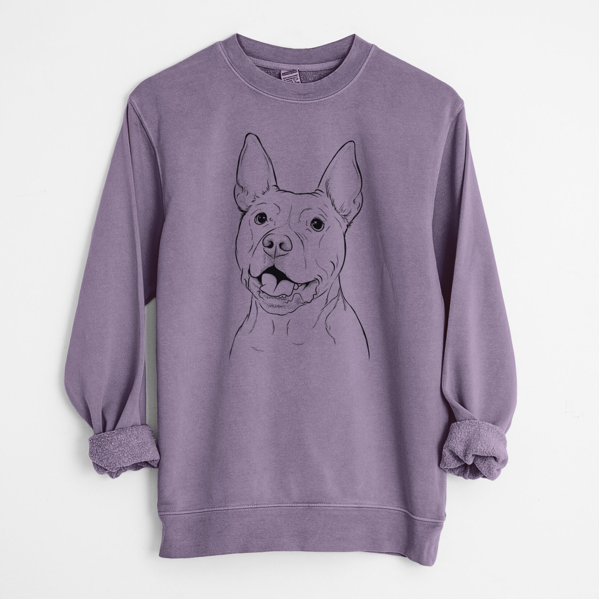 Bare Harley the Pitbull - Unisex Pigment Dyed Crew Sweatshirt