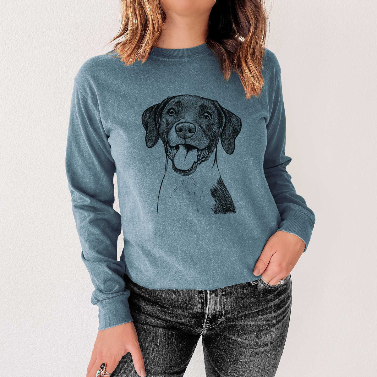 Bare Harper the Mixed Breed - Heavyweight 100% Cotton Long Sleeve