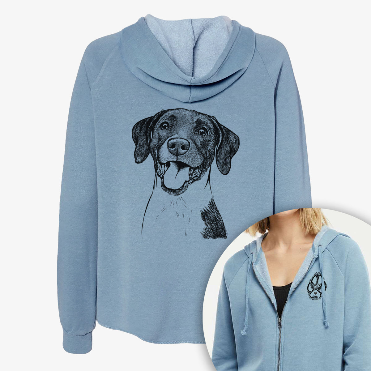Harper the Mixed Breed - Women's Cali Wave Zip-Up Sweatshirt