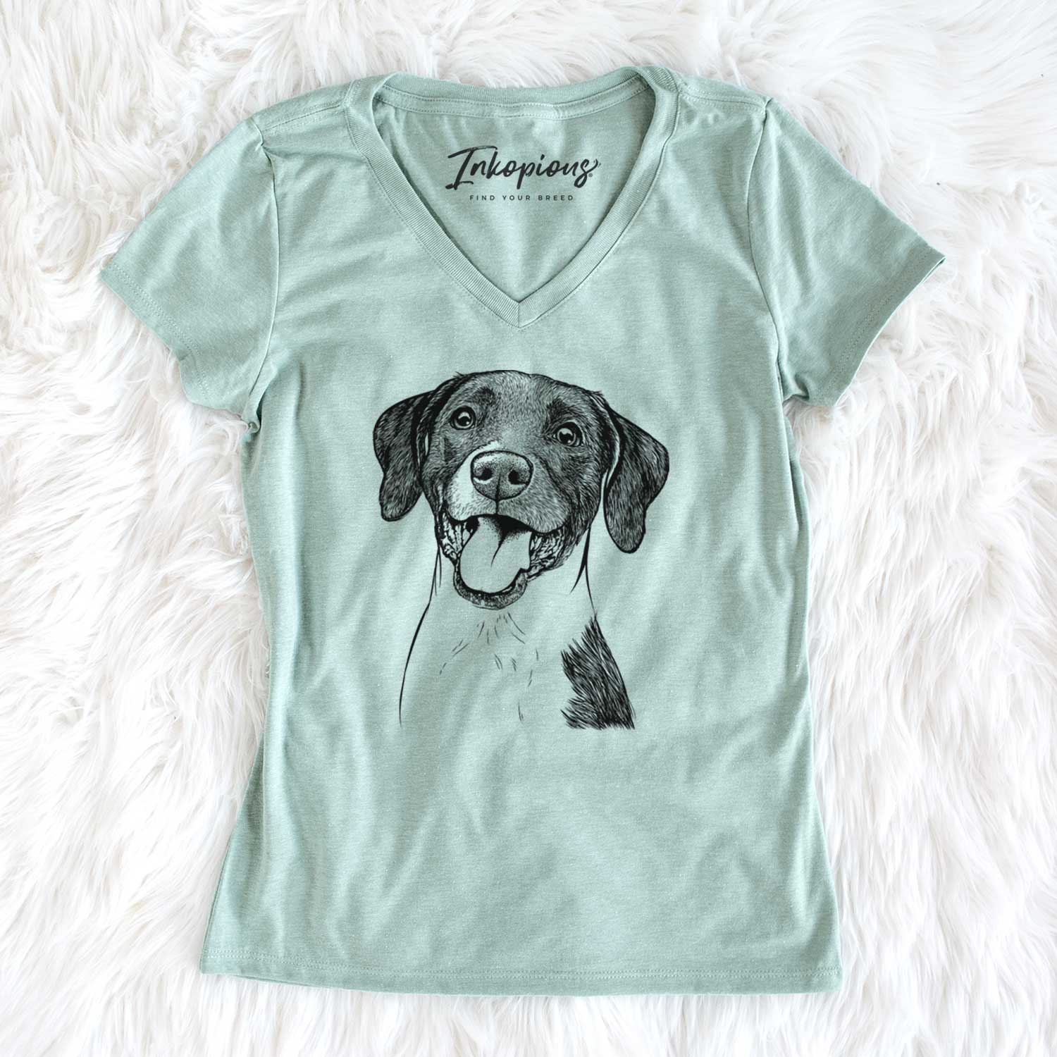 Bare Harper the Mixed Breed - Women's V-neck Shirt