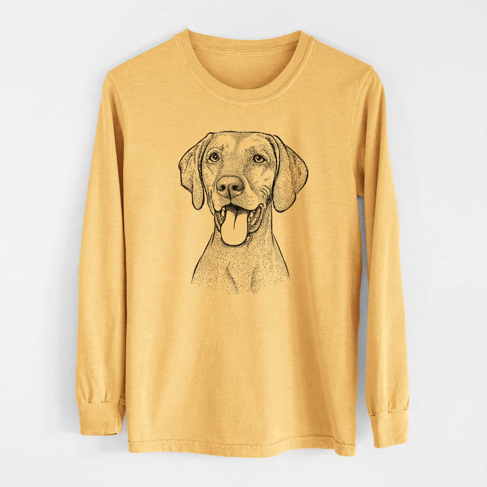 Bare Harper the Vizsla - Heavyweight 100% Cotton Long Sleeve