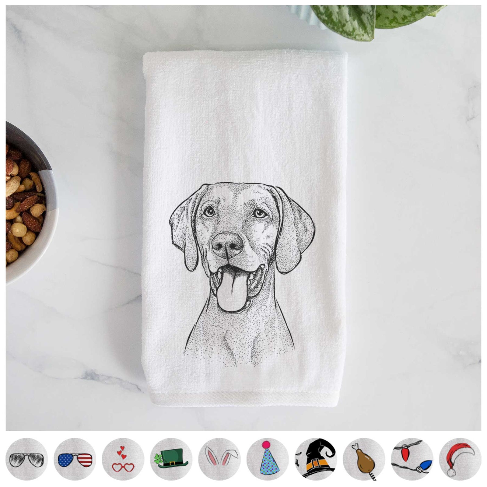 Harper the Vizsla Decorative Hand Towel