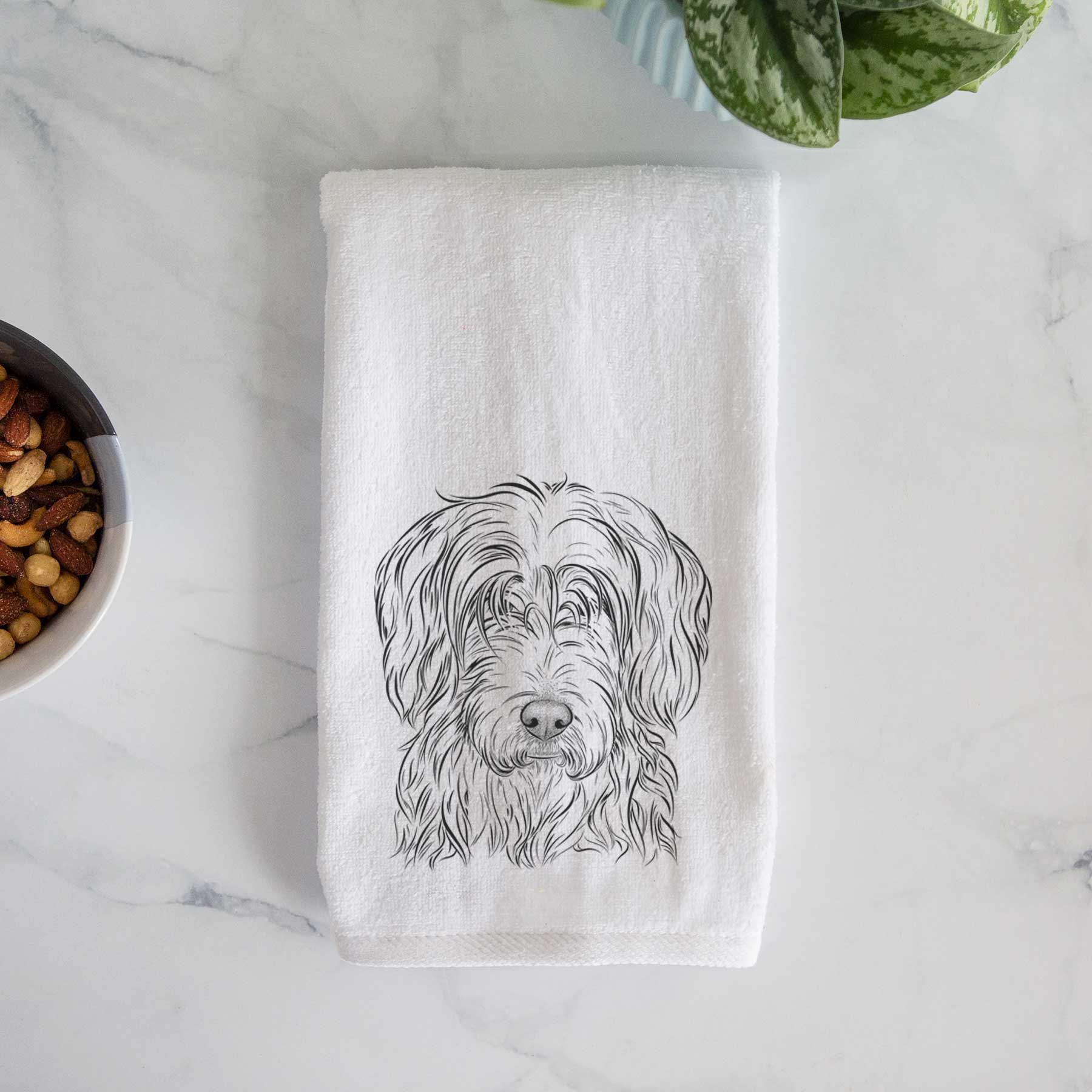 Harry the Mixed Breed Decorative Hand Towel