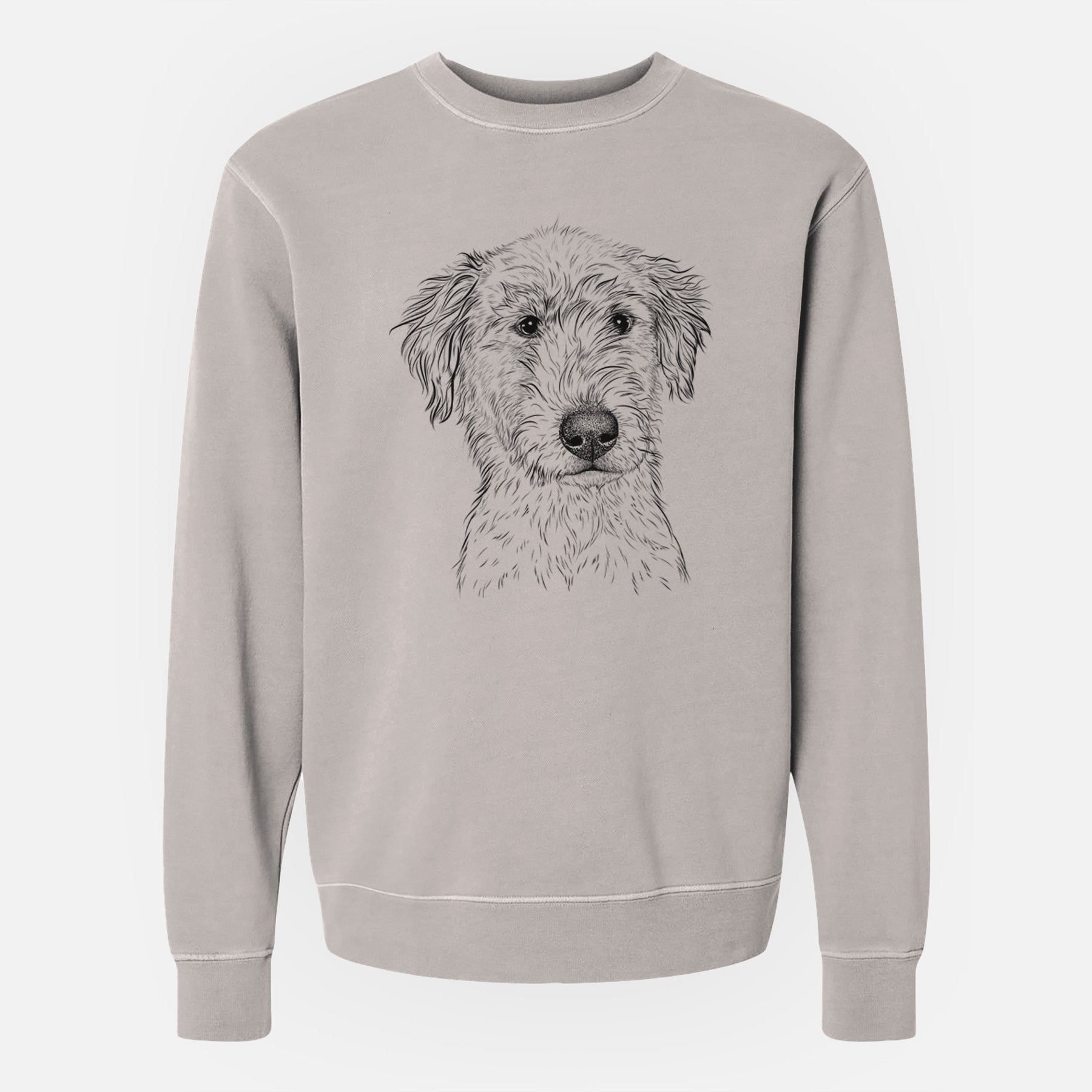 Bare Harry the Mixed Breed Puppy - Unisex Pigment Dyed Crew Sweatshirt