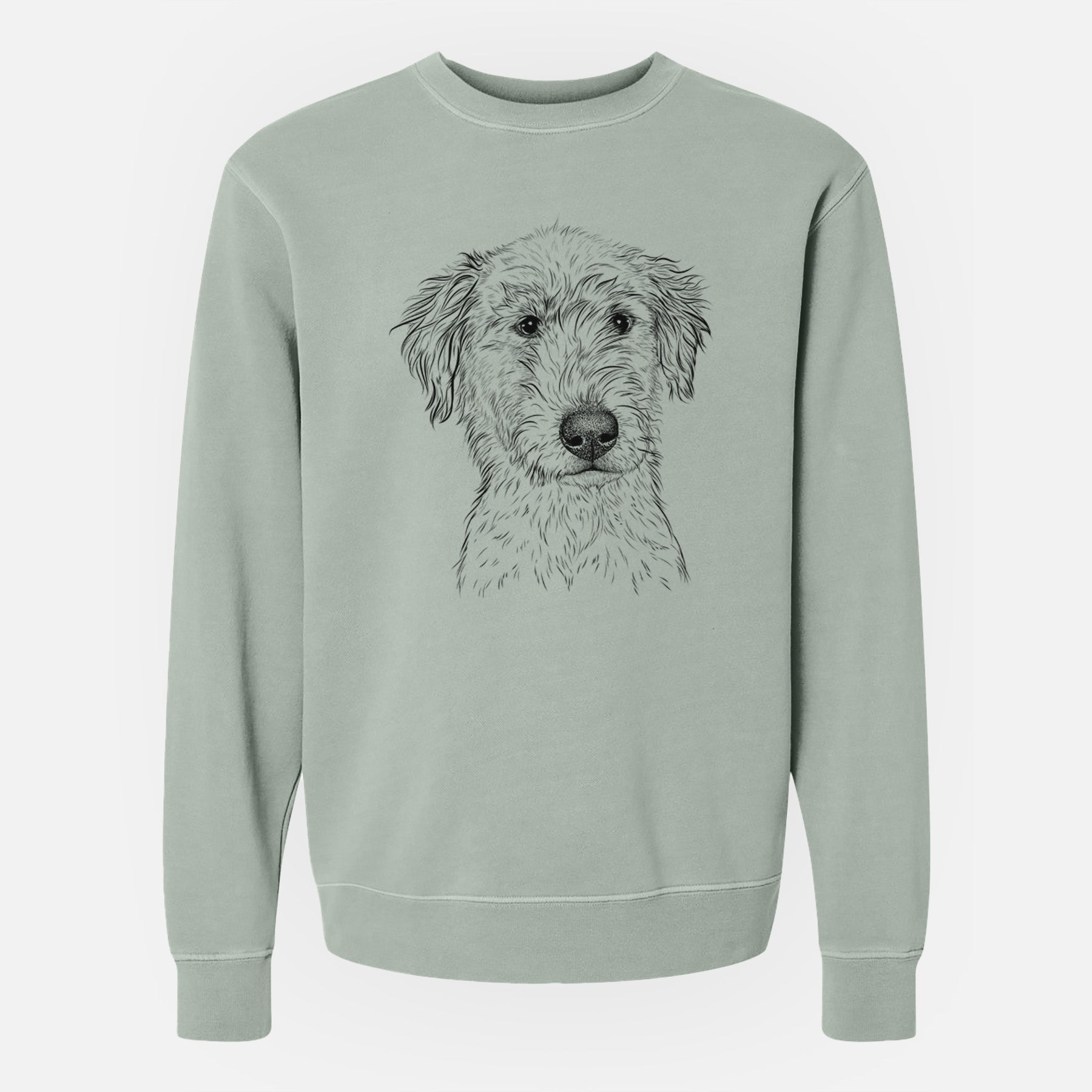 Bare Harry the Mixed Breed Puppy - Unisex Pigment Dyed Crew Sweatshirt