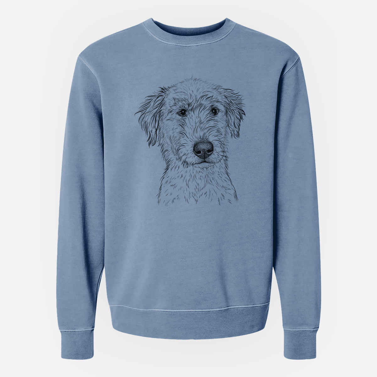 Bare Harry the Mixed Breed Puppy - Unisex Pigment Dyed Crew Sweatshirt