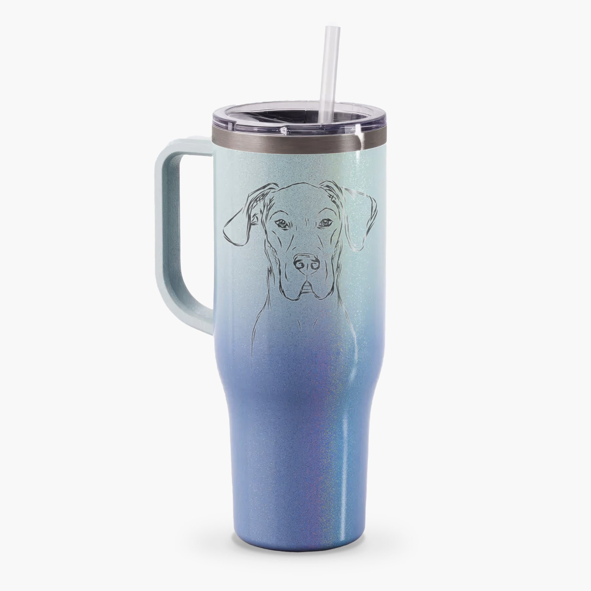 Harvey the Great Dane - 40oz Tumbler with Handle