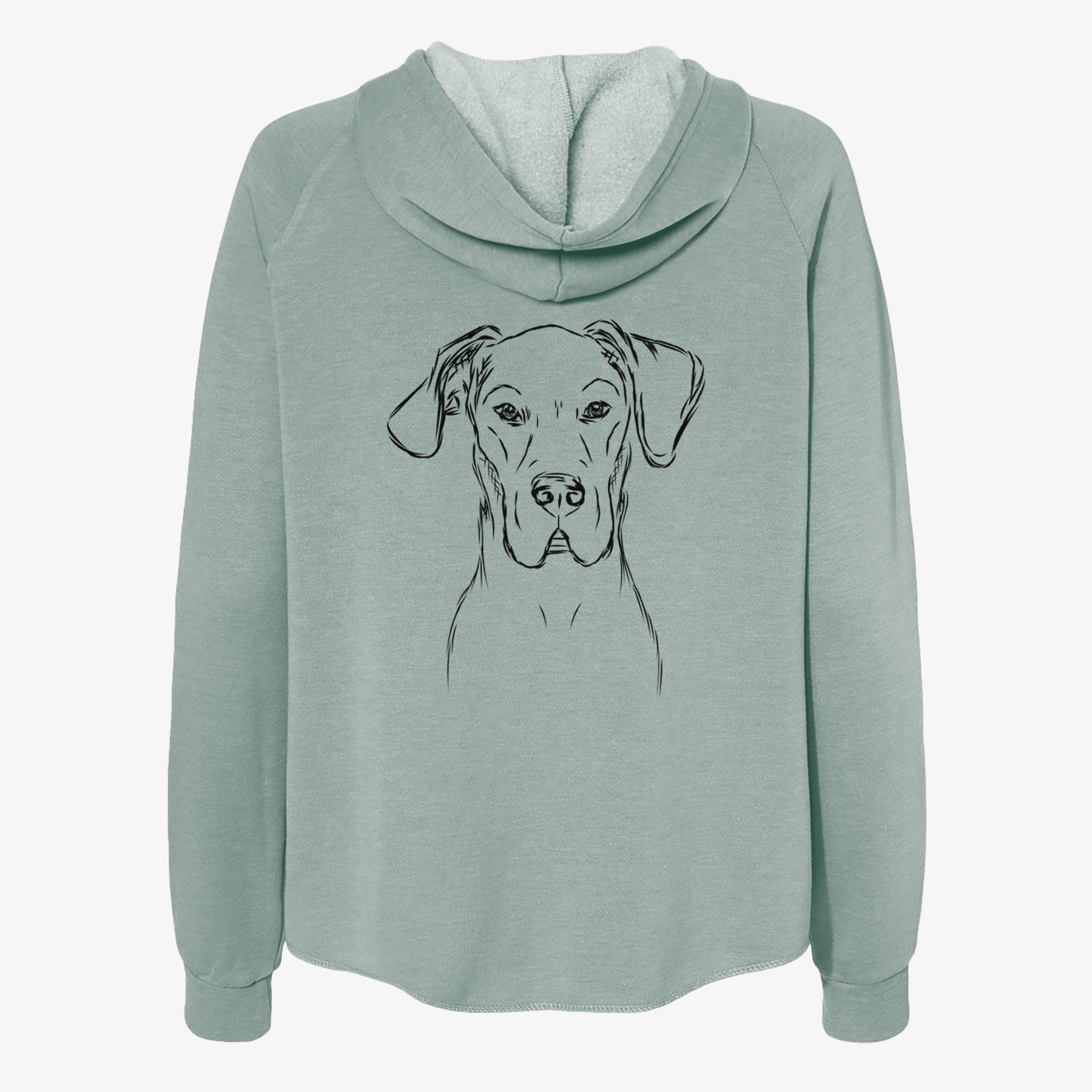 Harvey the Great Dane - Women's Cali Wave Zip-Up Sweatshirt