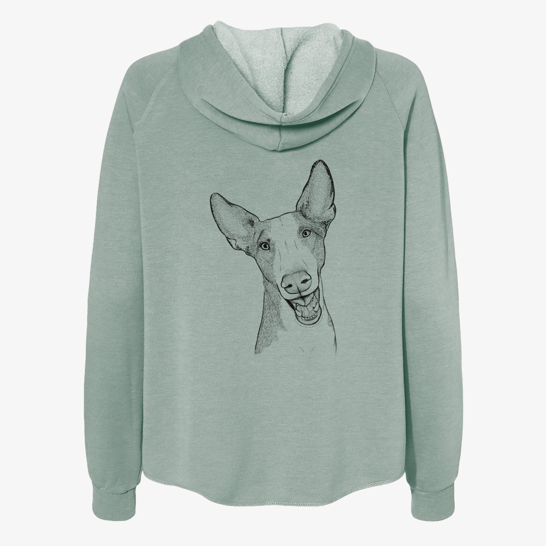 Havok the Ibizan Hound - Women's Cali Wave Zip-Up Sweatshirt