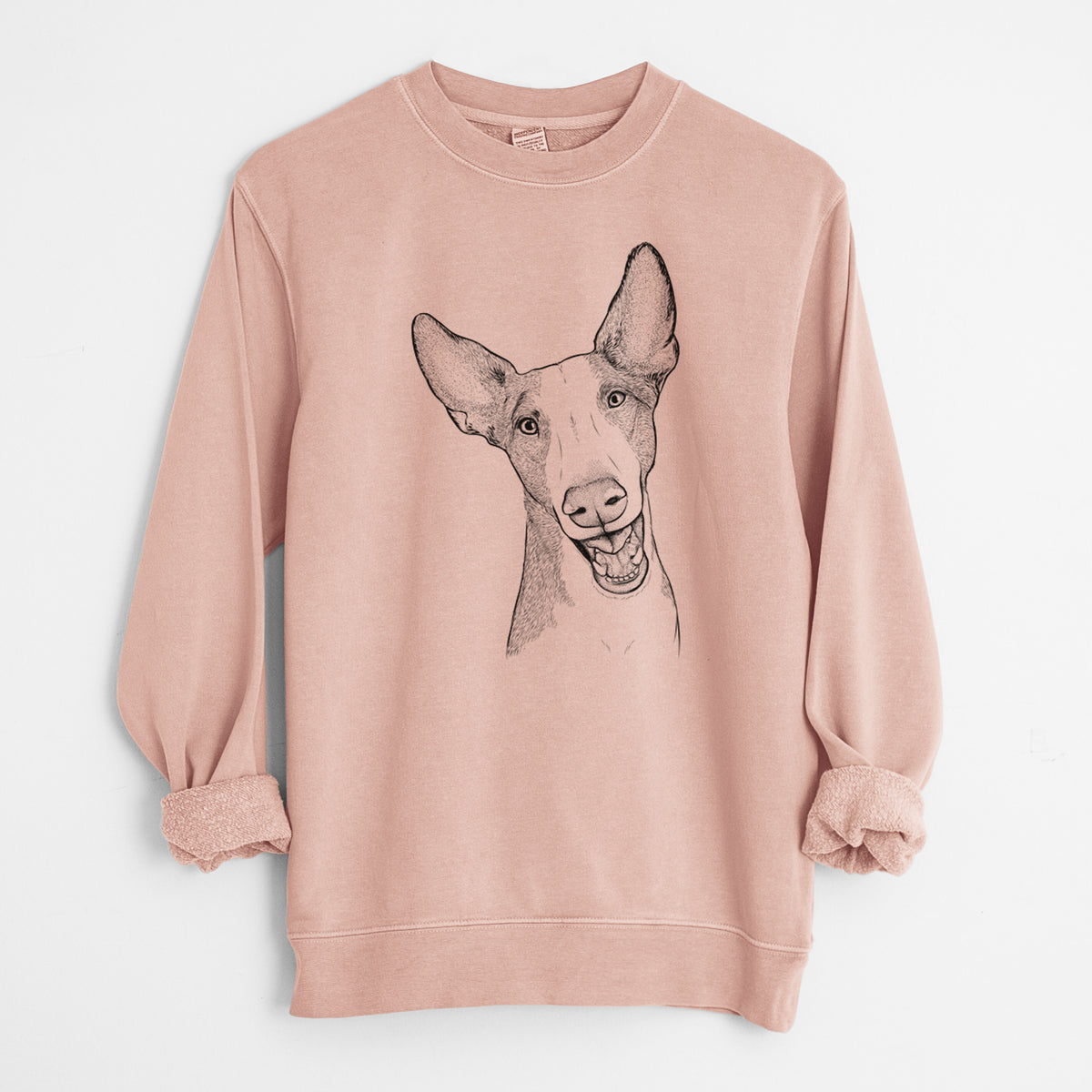 Bare Havok the Ibizan Hound - Unisex Pigment Dyed Crew Sweatshirt