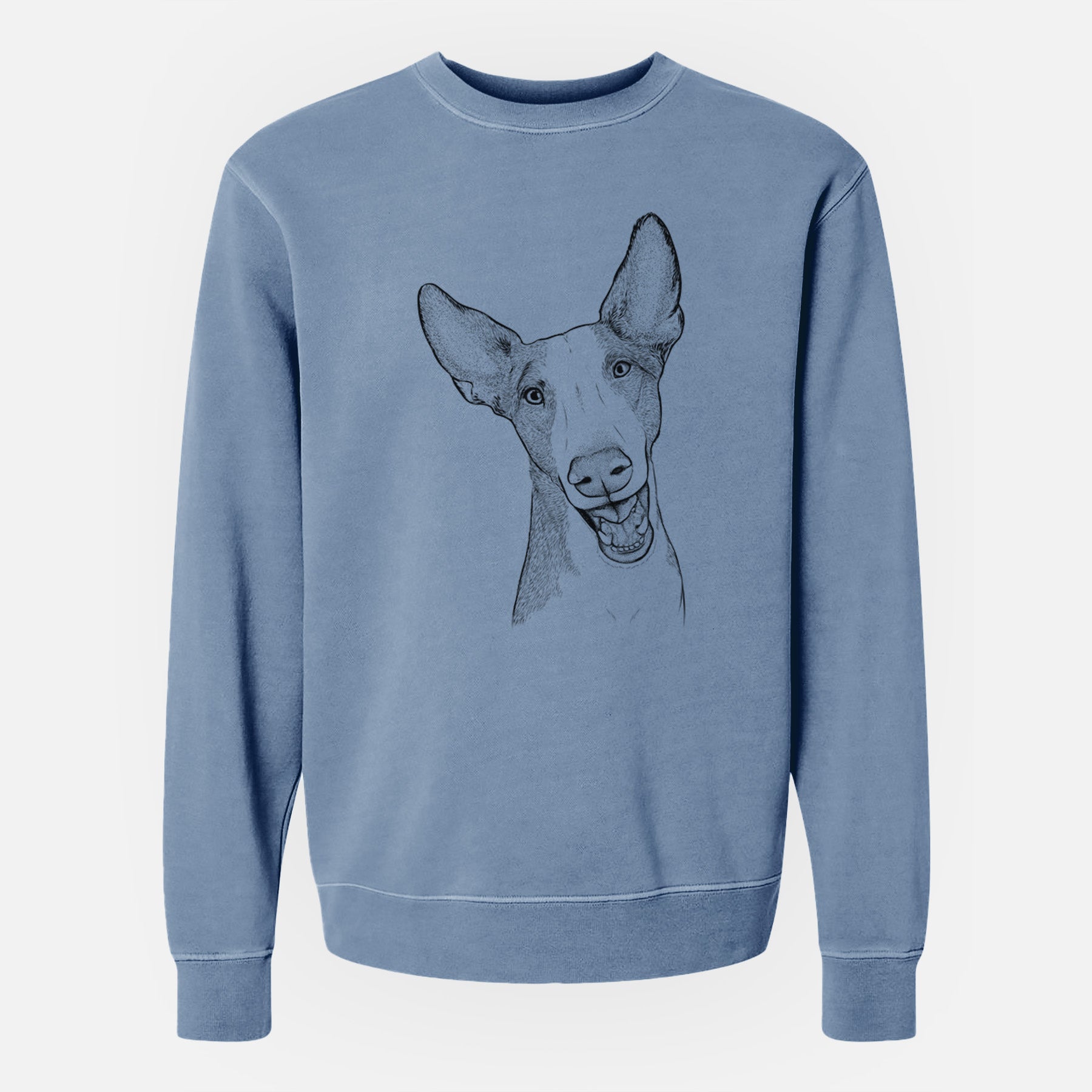 Bare Havok the Ibizan Hound - Unisex Pigment Dyed Crew Sweatshirt