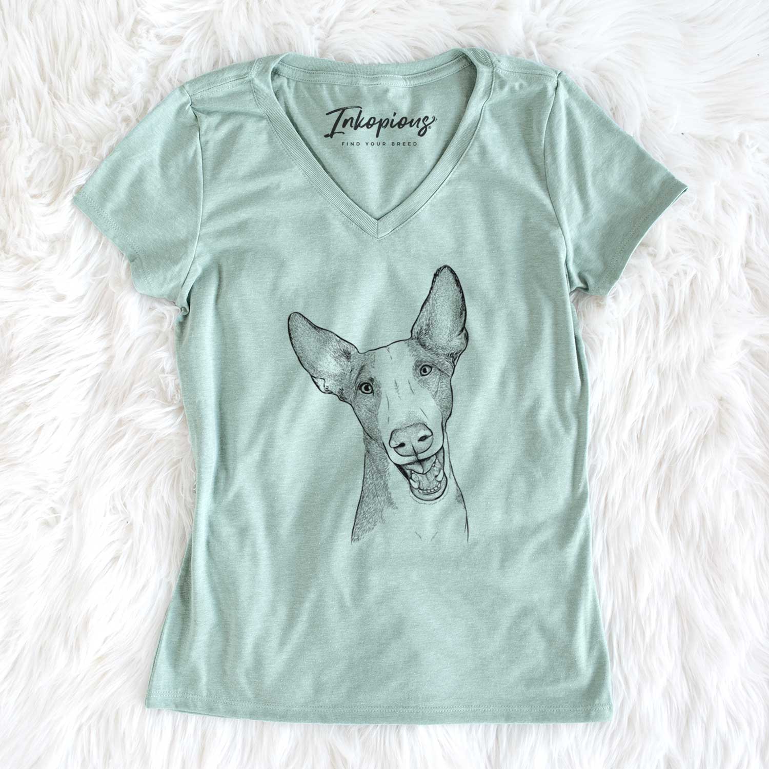 Bare Havok the Ibizan Hound - Women's V-neck Shirt