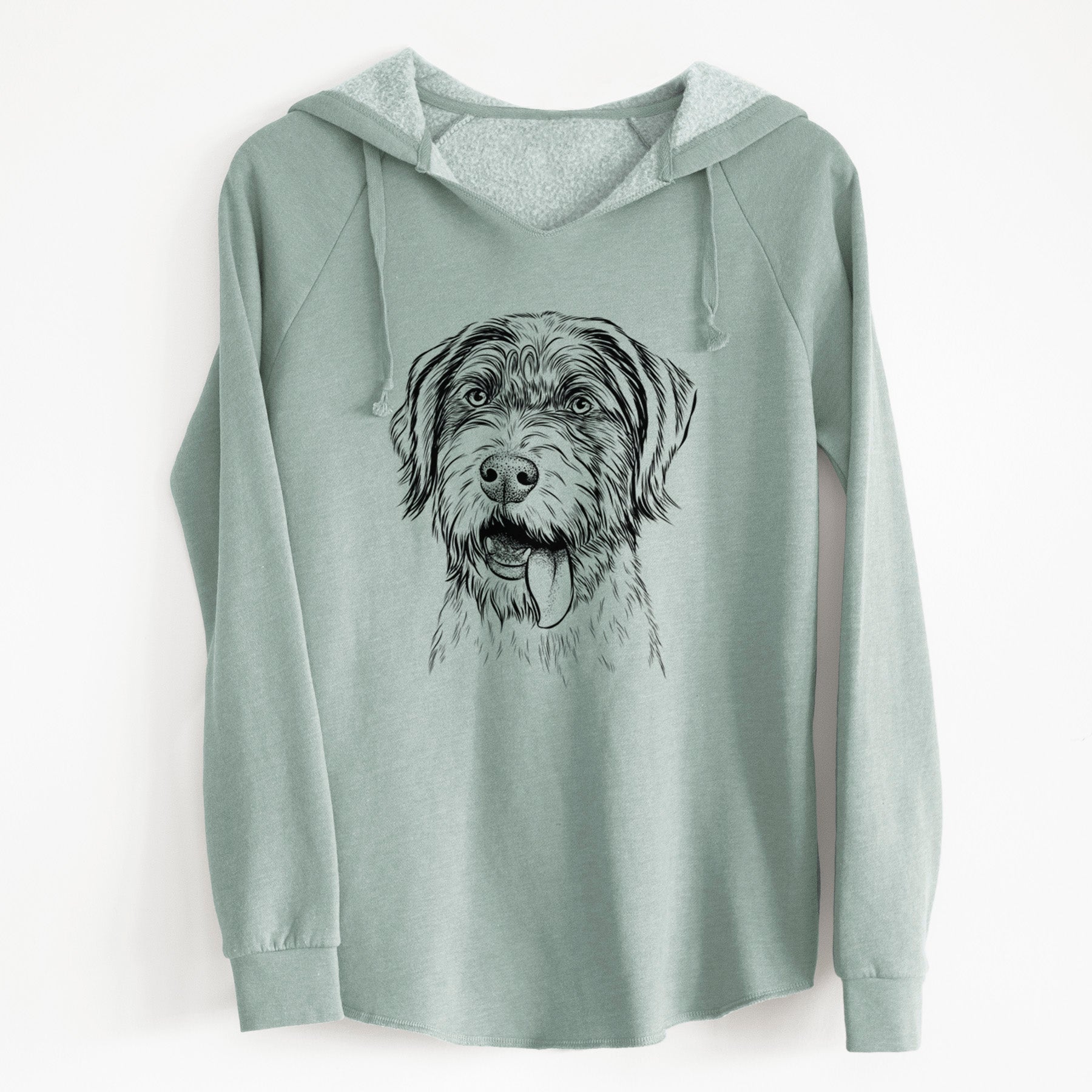 Bare Hazel the German Wirehaired Pointer Mix - Cali Wave Hooded Sweatshirt