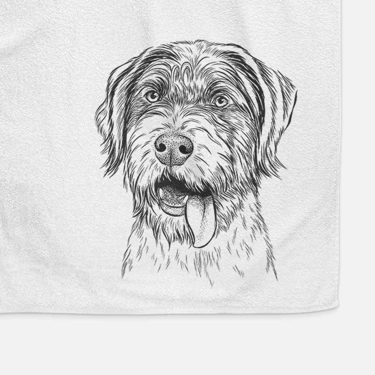 Hazel the German Wirehaired Pointer Mix Decorative Hand Towel