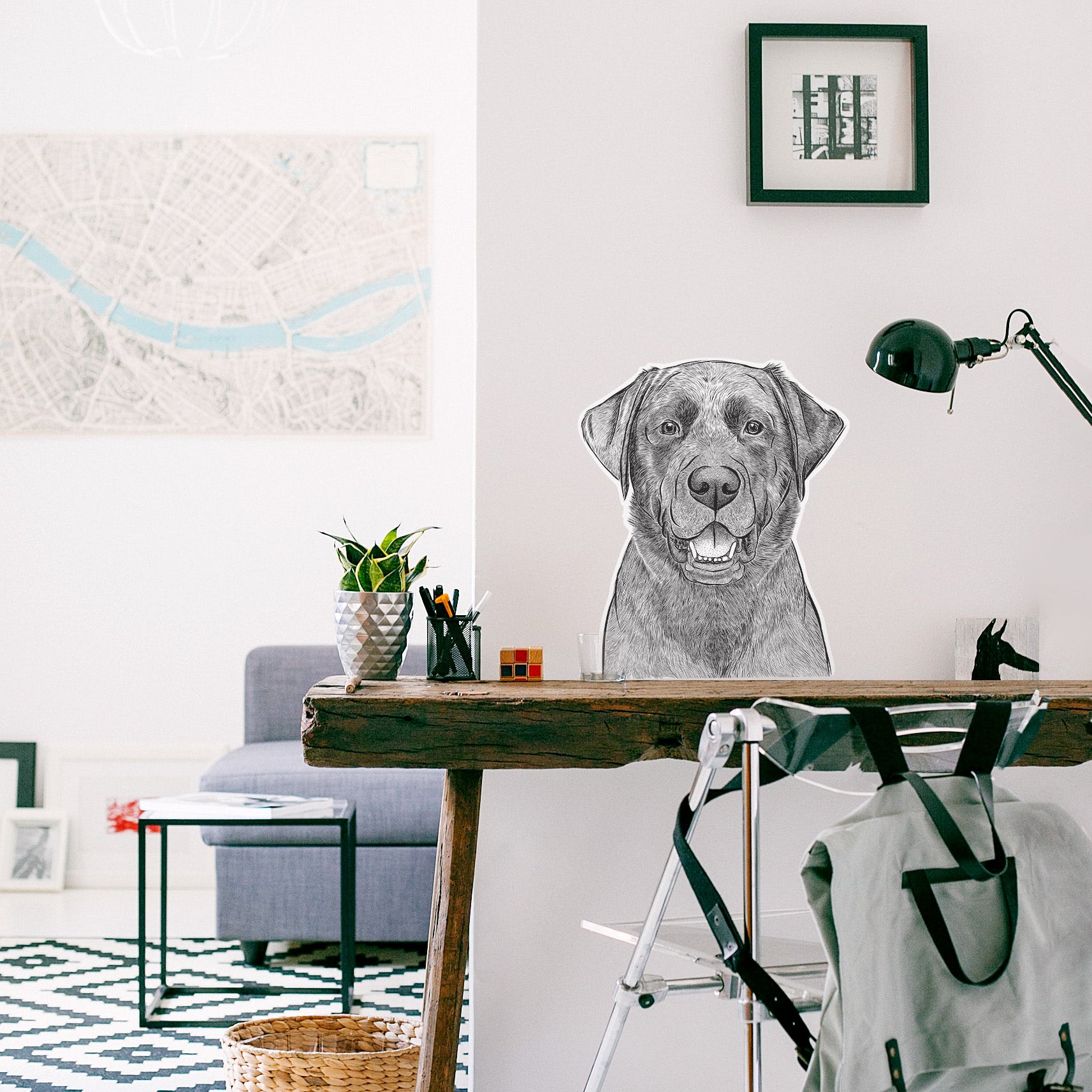 Heath the Black Lab - Wall Decal