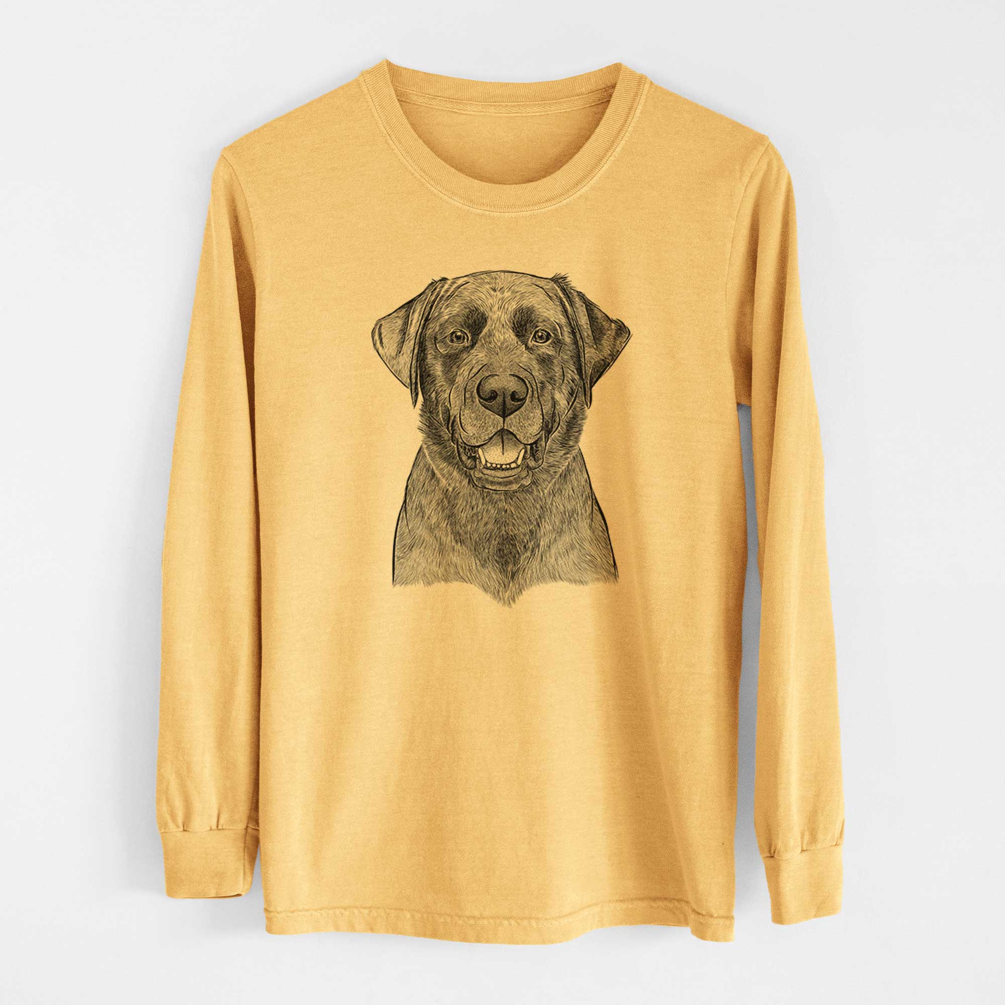 Bare Heath the Black Lab - Heavyweight 100% Cotton Long Sleeve