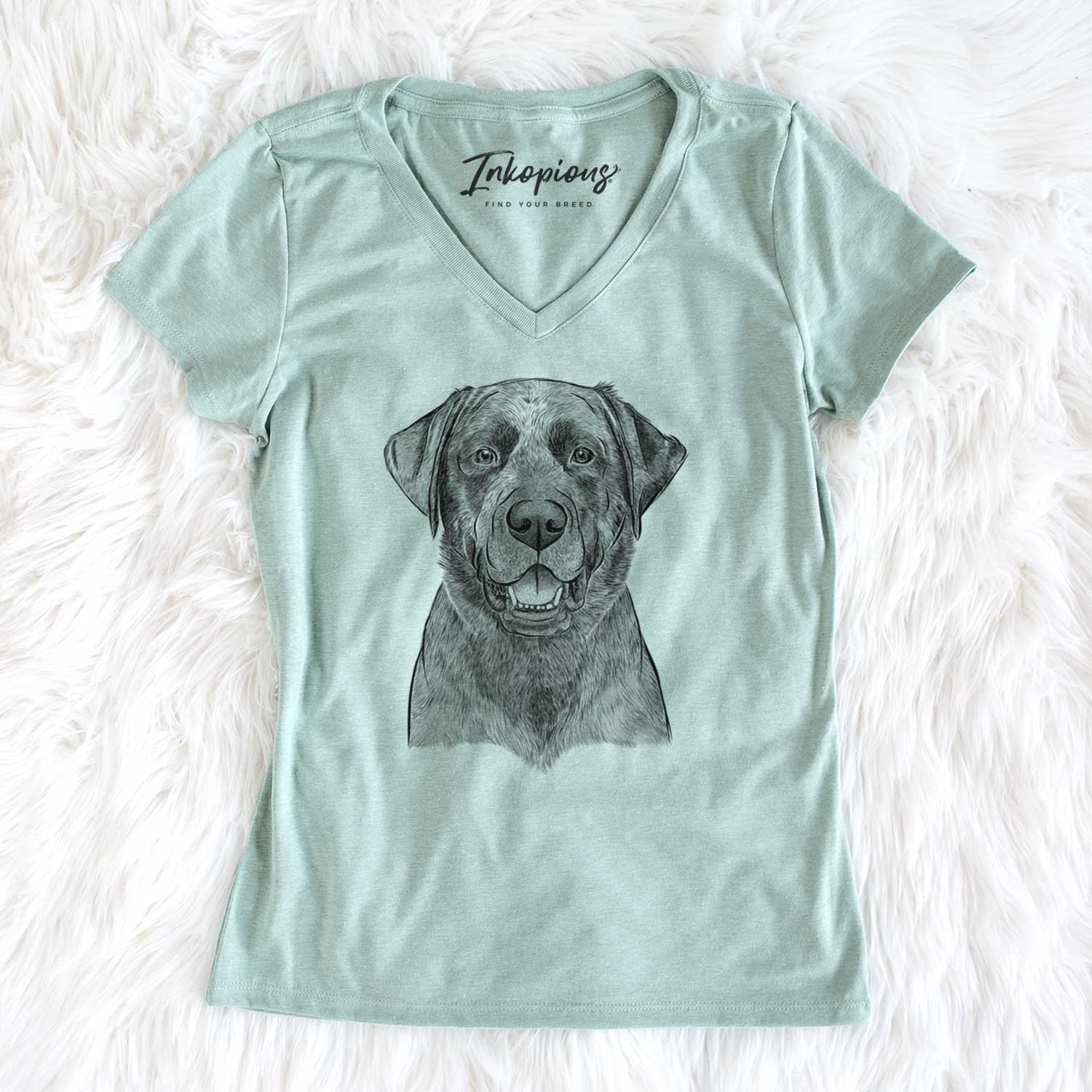 Bare Heath the Black Lab - Women's V-neck Shirt