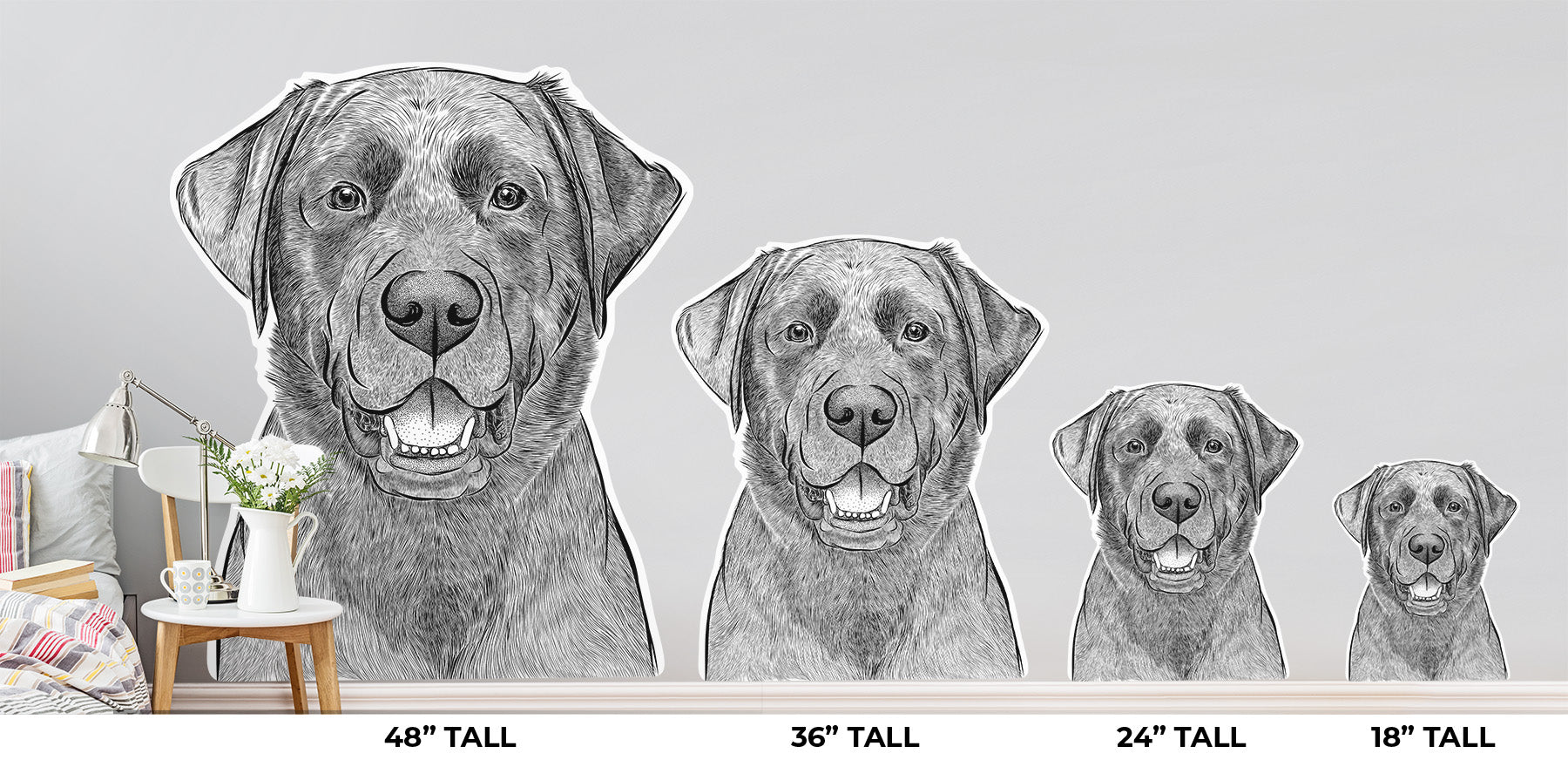 Heath the Black Lab - Wall Decal