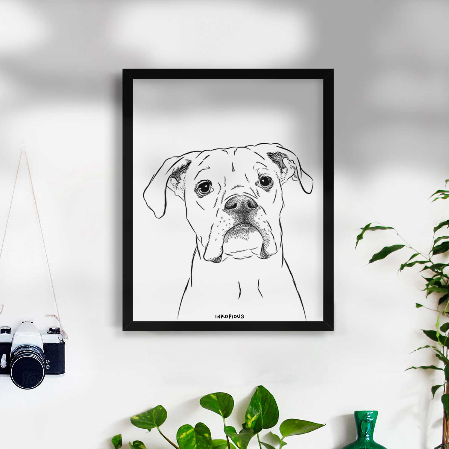 Henley the Boxer Art Print